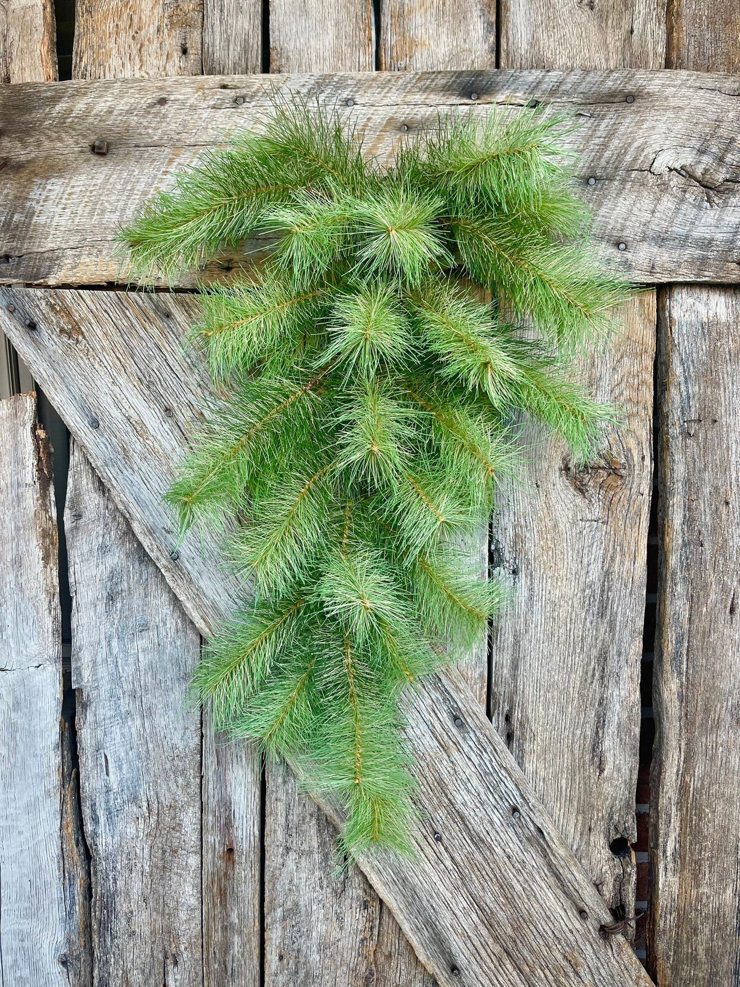 28"L Thick Pine Teardrop Swag, Christmas Pine Swag, Faux Pine Swag