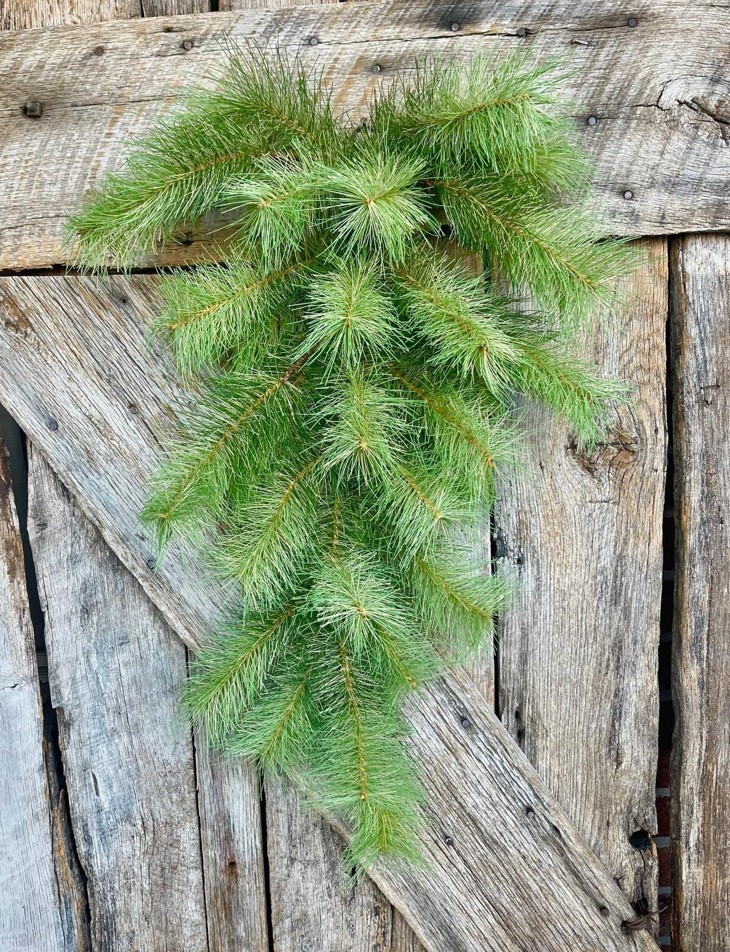 28"L Thick Pine Teardrop Swag, Christmas Pine Swag, Faux Pine Swag