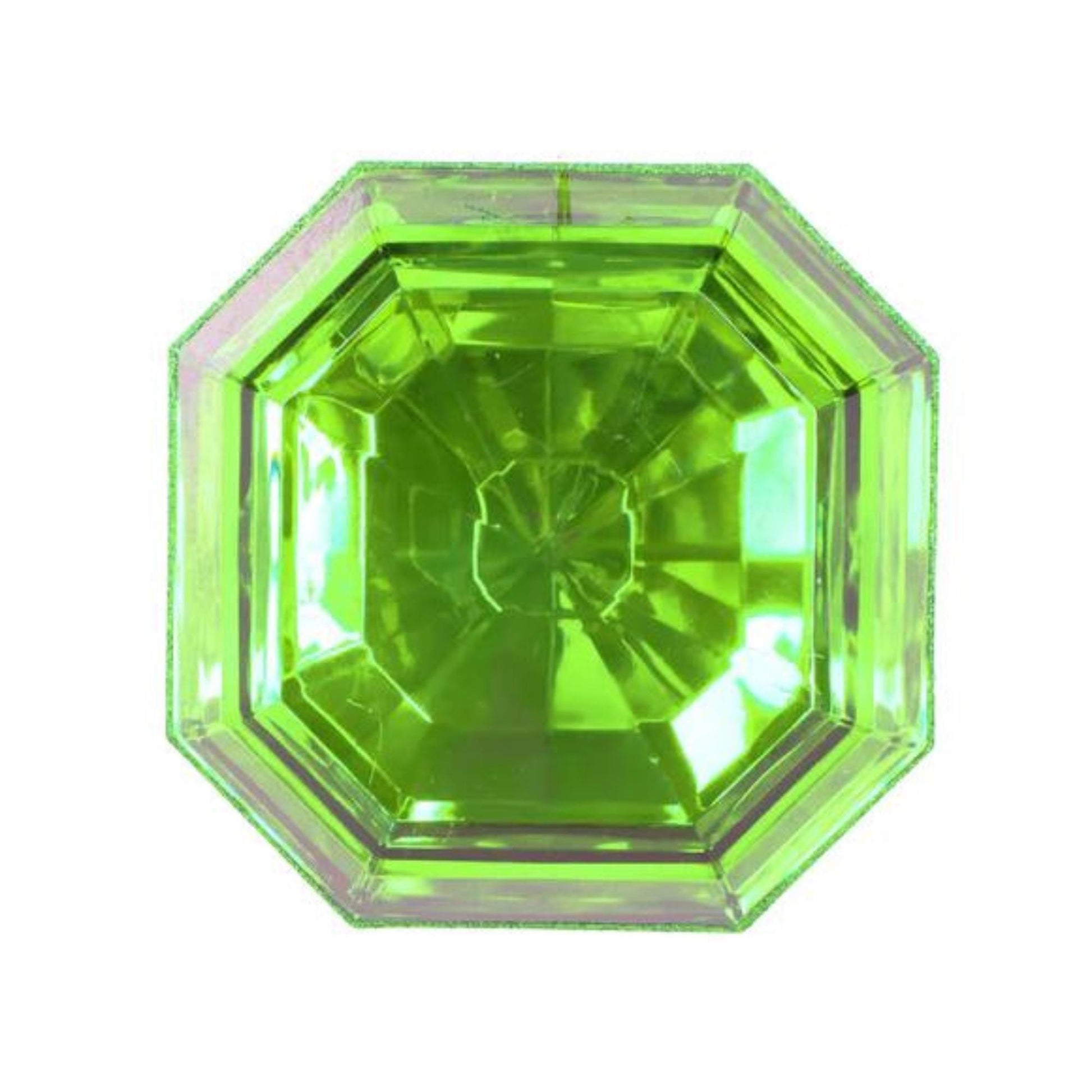 6" Lime Green Square Jewel, Christmas Jewel Ornament