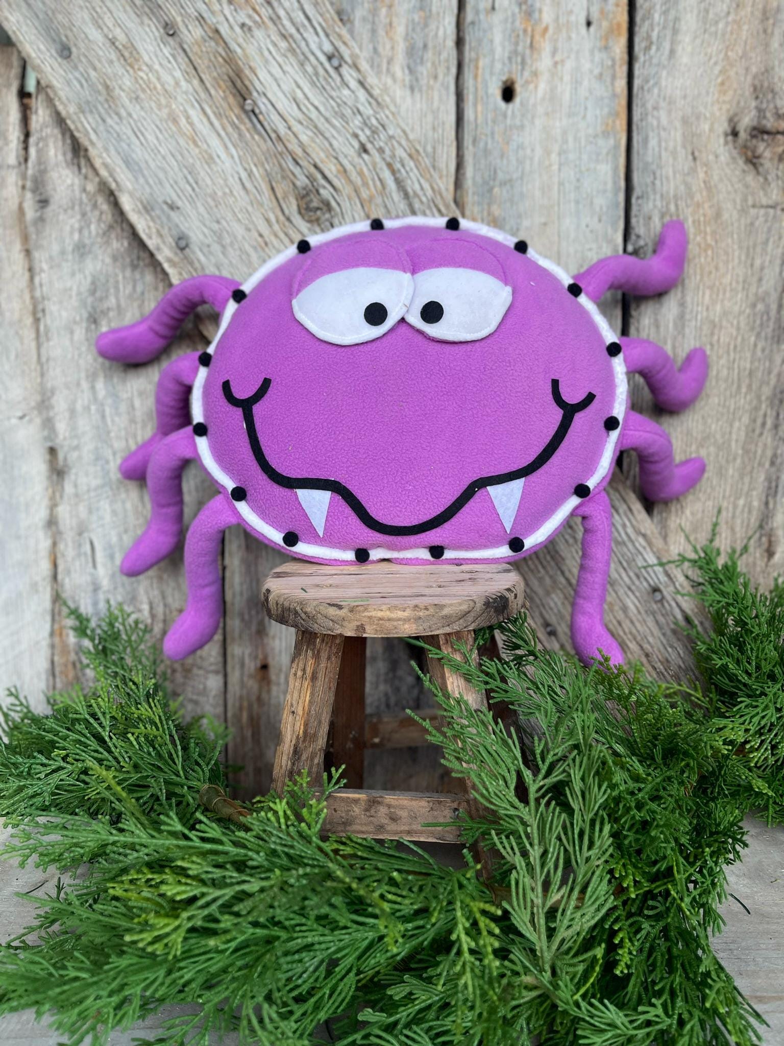 12" Plush Purple Spider, Halloween SPider