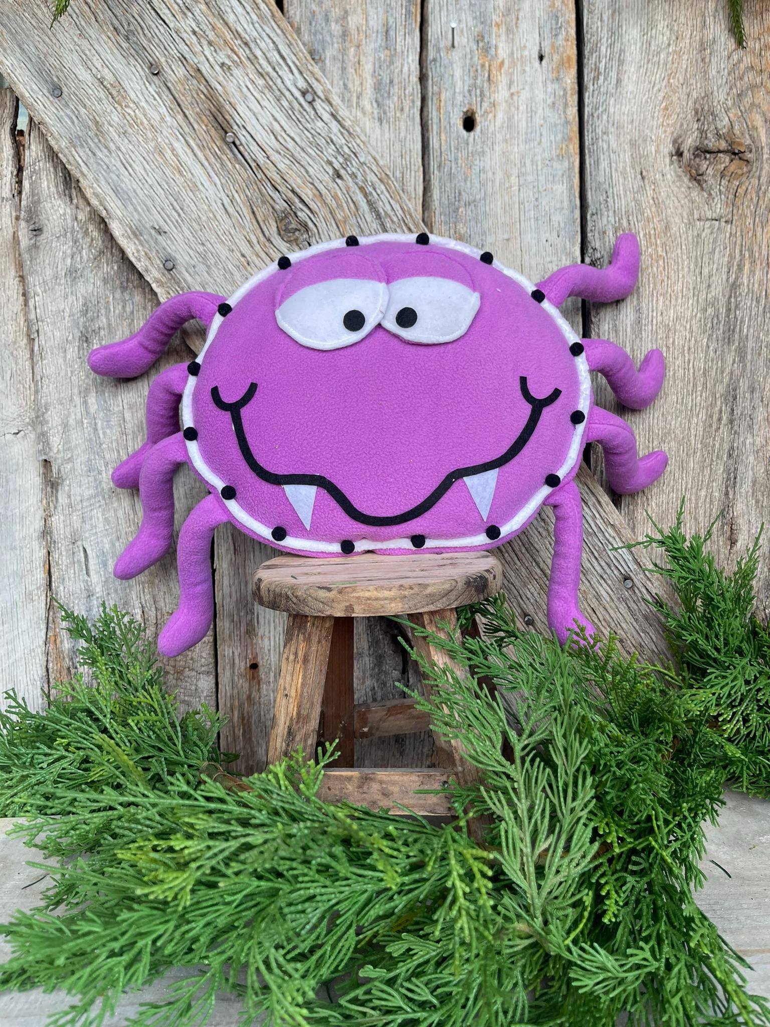 12" Plush Purple Spider, Halloween SPider