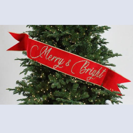 Merry & Bright Banner, Christmas Tree Banner