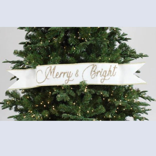 Merry & Bright Banner, Christmas Tree Banner