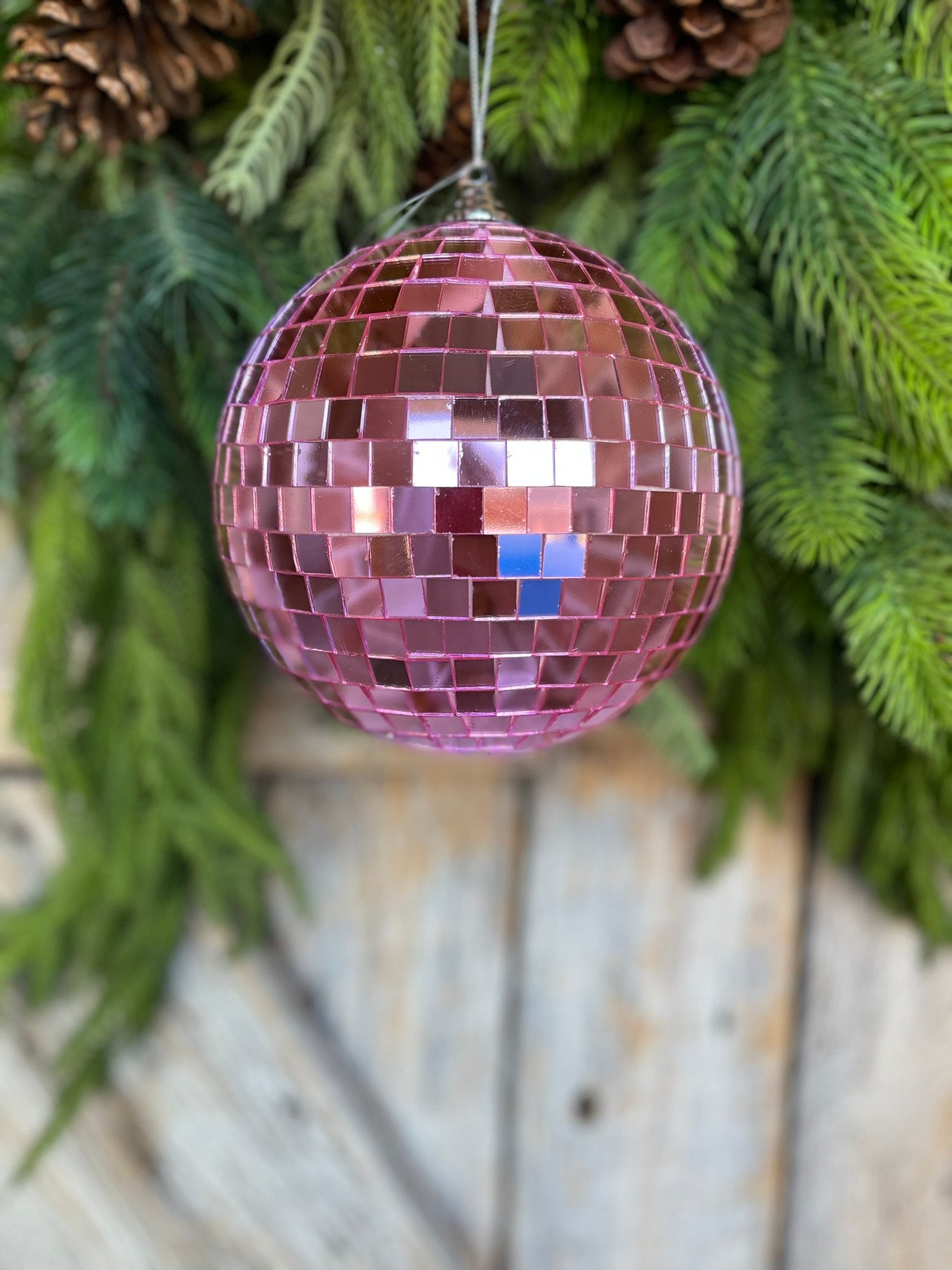 6" Pink Disco Ball, Pinkmas Decor, Pink Disco Balls