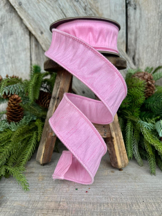 1.5" Bubblegum Pink Ribbon, Pink Wired Ribbon