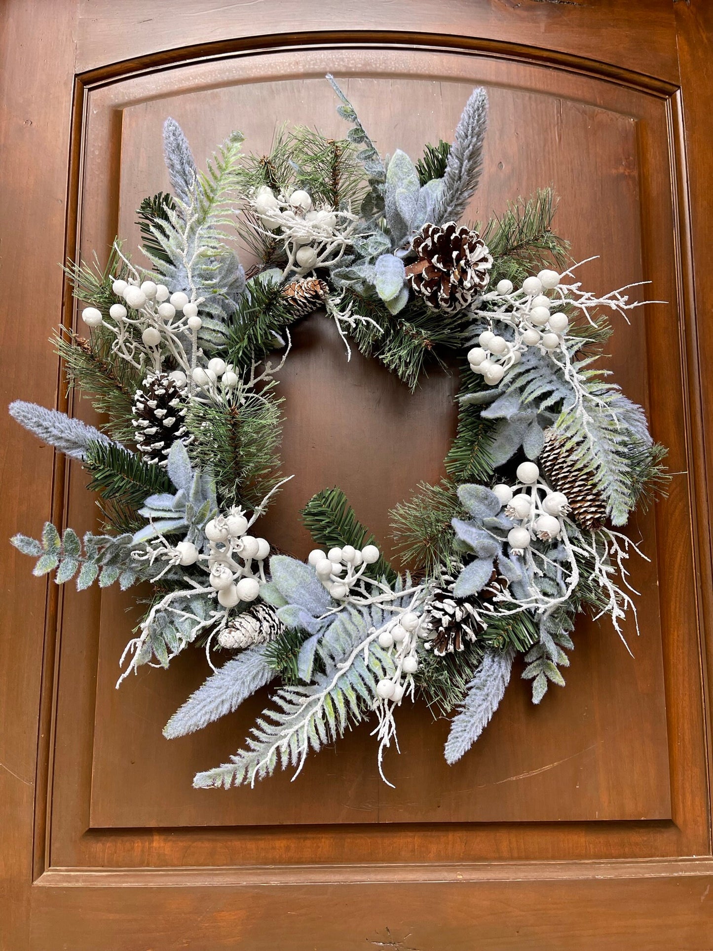 24" Mixed Pinecone Wreath, Artificial Pine Wreath