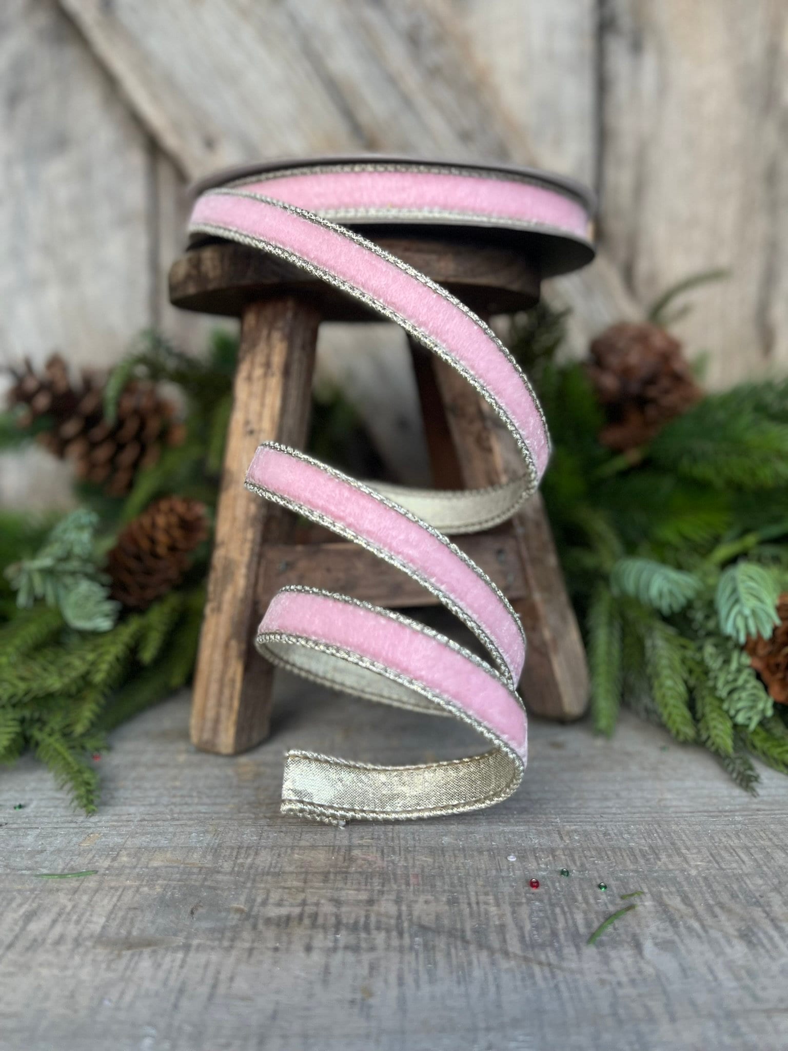 3/4" Baby Pink Flashy Velvet RIbbon, Pink Ribbon