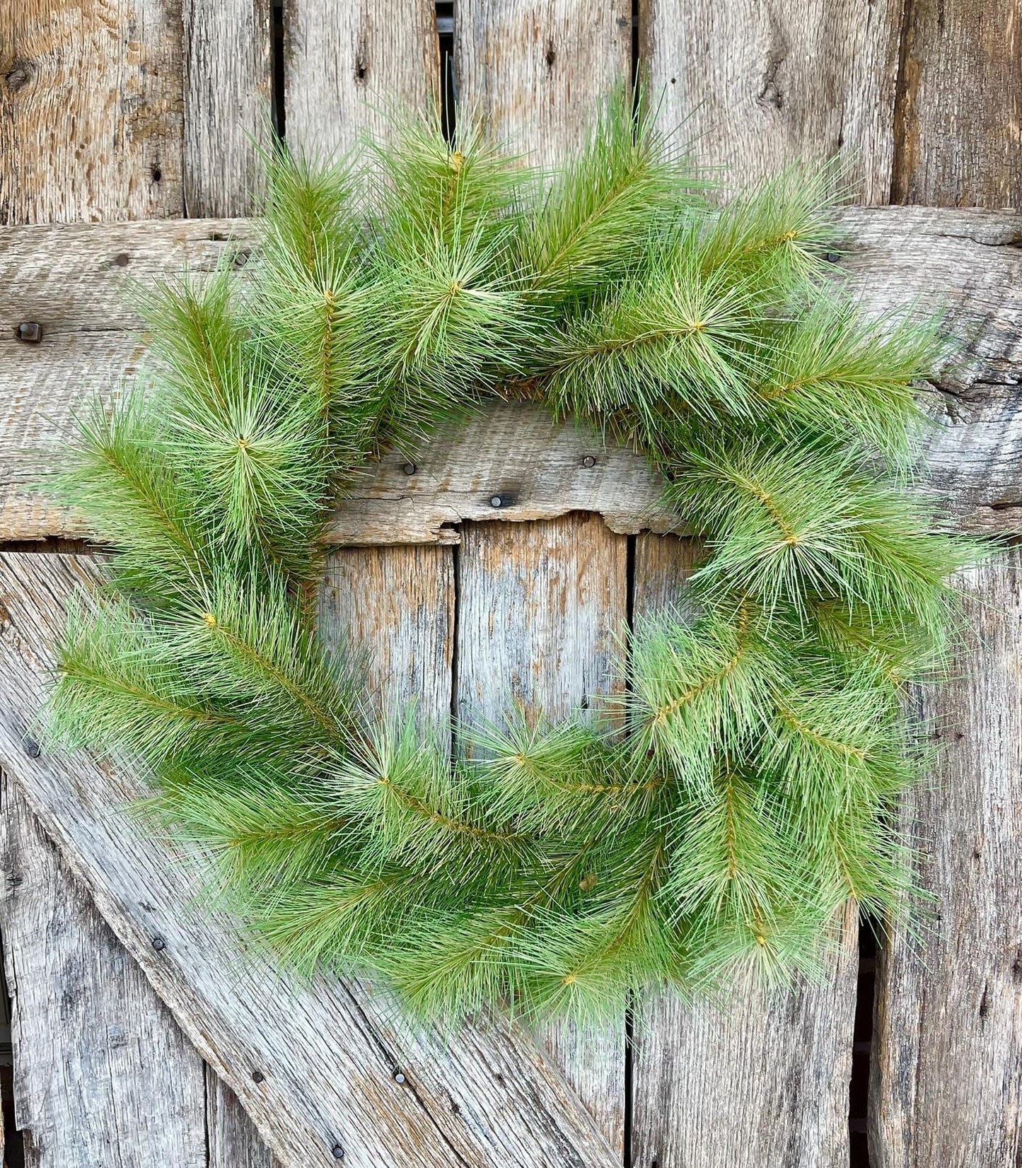 24" Thick Pine Wreath, Christmas Wreath