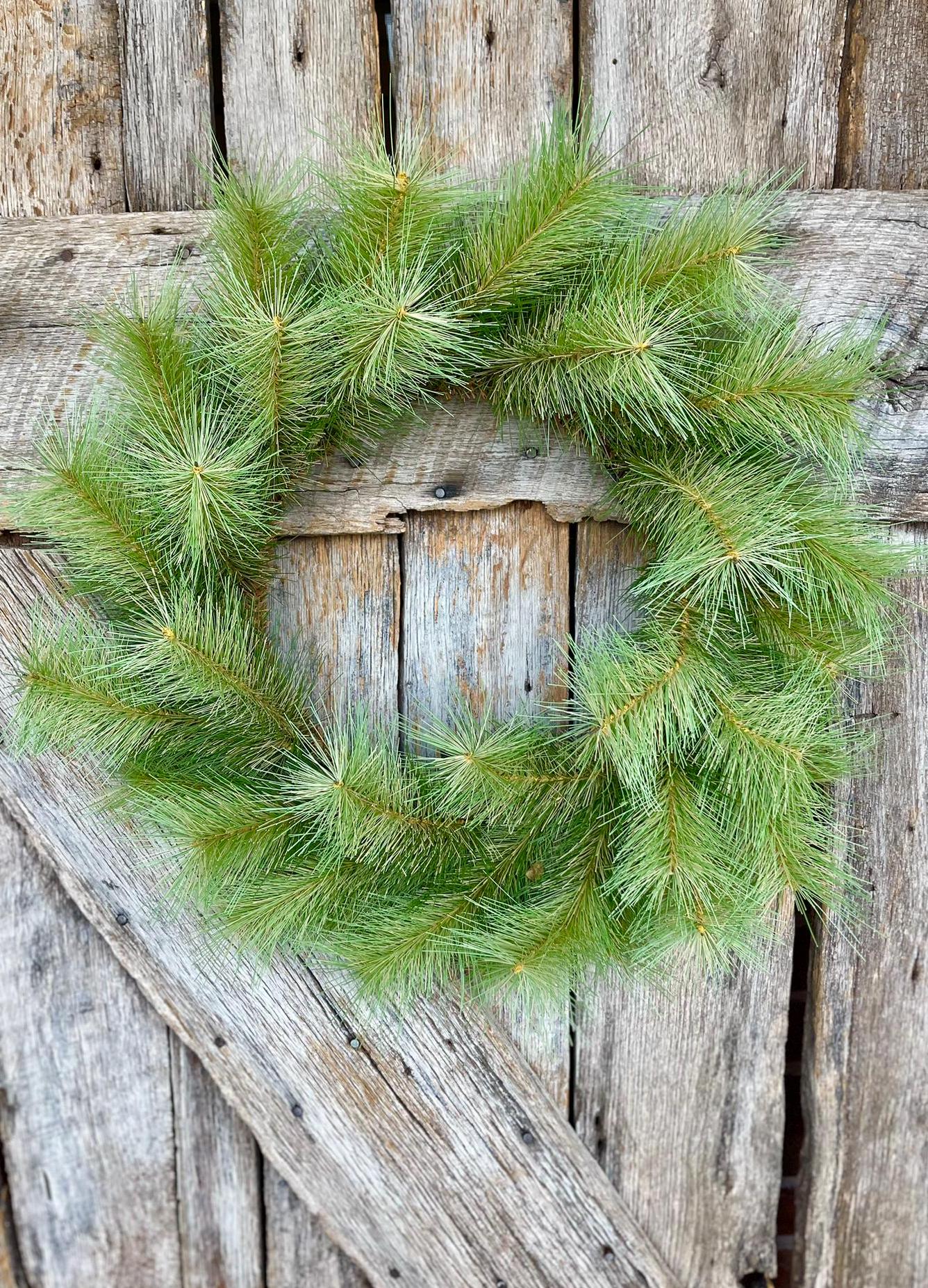 24" Thick Pine Wreath, Christmas Wreath