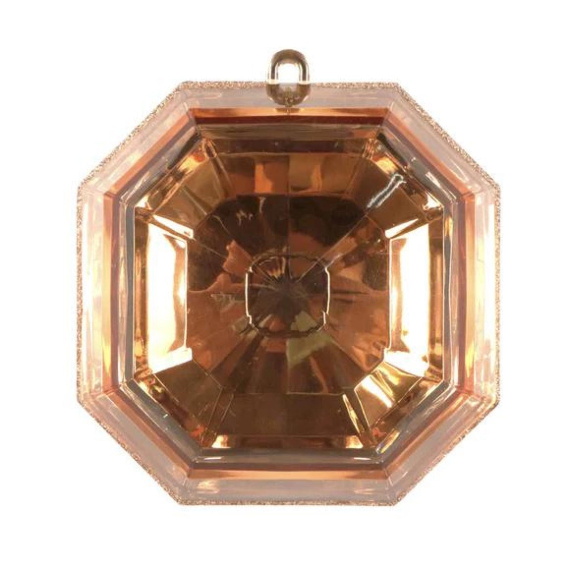 Rose Gold 6" Jewel Ornament, Square Jewel Ornament, Emerald Square Jewel, Farrisilk Jewel Ornaments