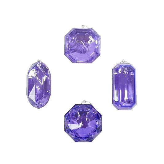 8" Lavender Purple Jewel Assortment, Set of 4