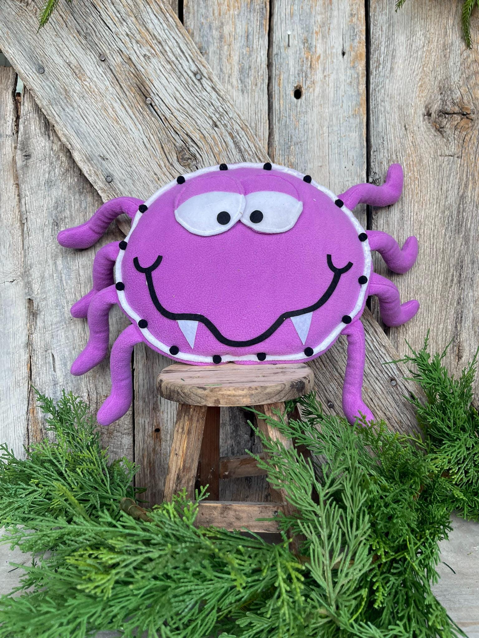 12" Plush Purple Spider, Halloween SPider