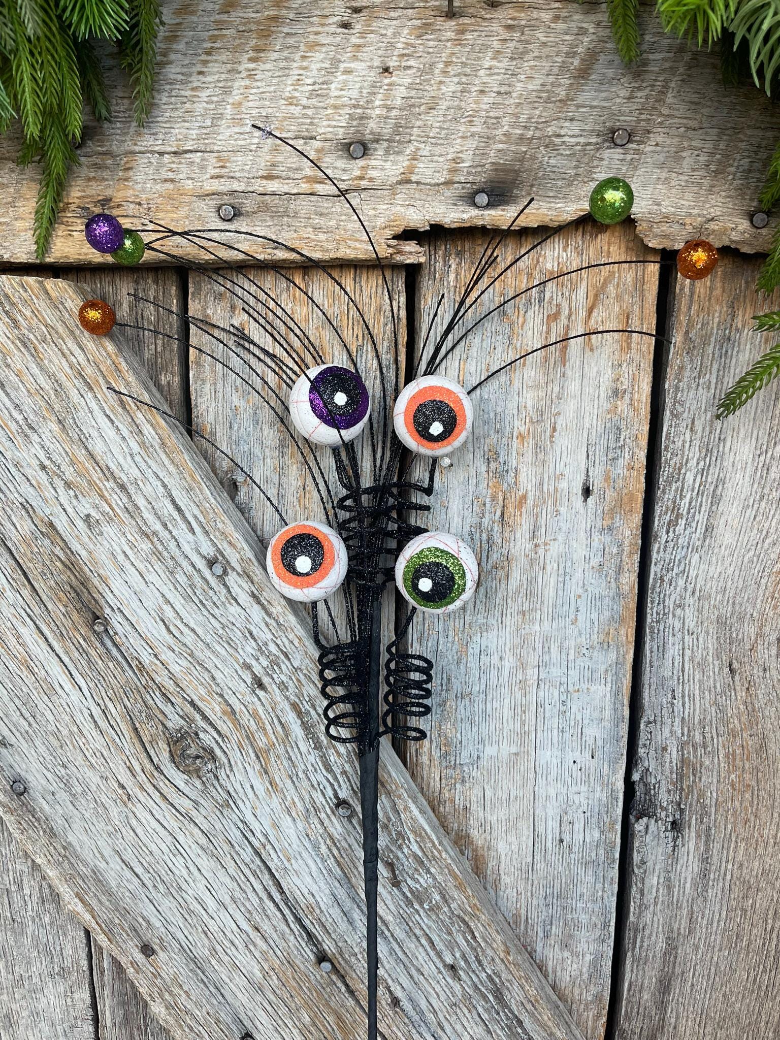 23" Eyeball Spray, Halloween Eyeball Spray, Halloween Spray, Halloween Pick, Halloween Floral, Halloween Wreath Supply, EyeBall Decor