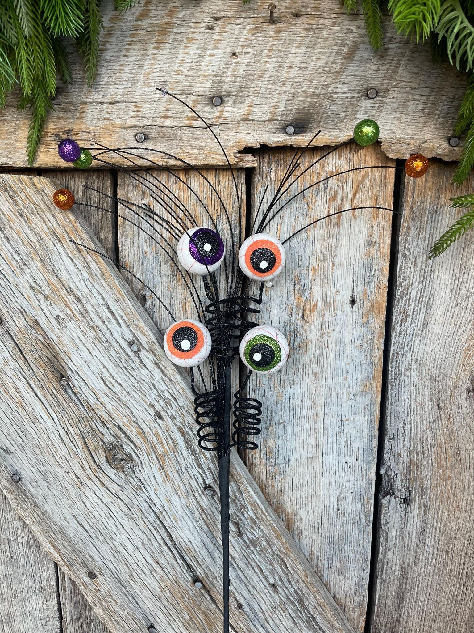 23" Eyeball Spray, Halloween Eyeball Spray, Halloween Spray, Halloween Pick, Halloween Floral, Halloween Wreath Supply, EyeBall Decor