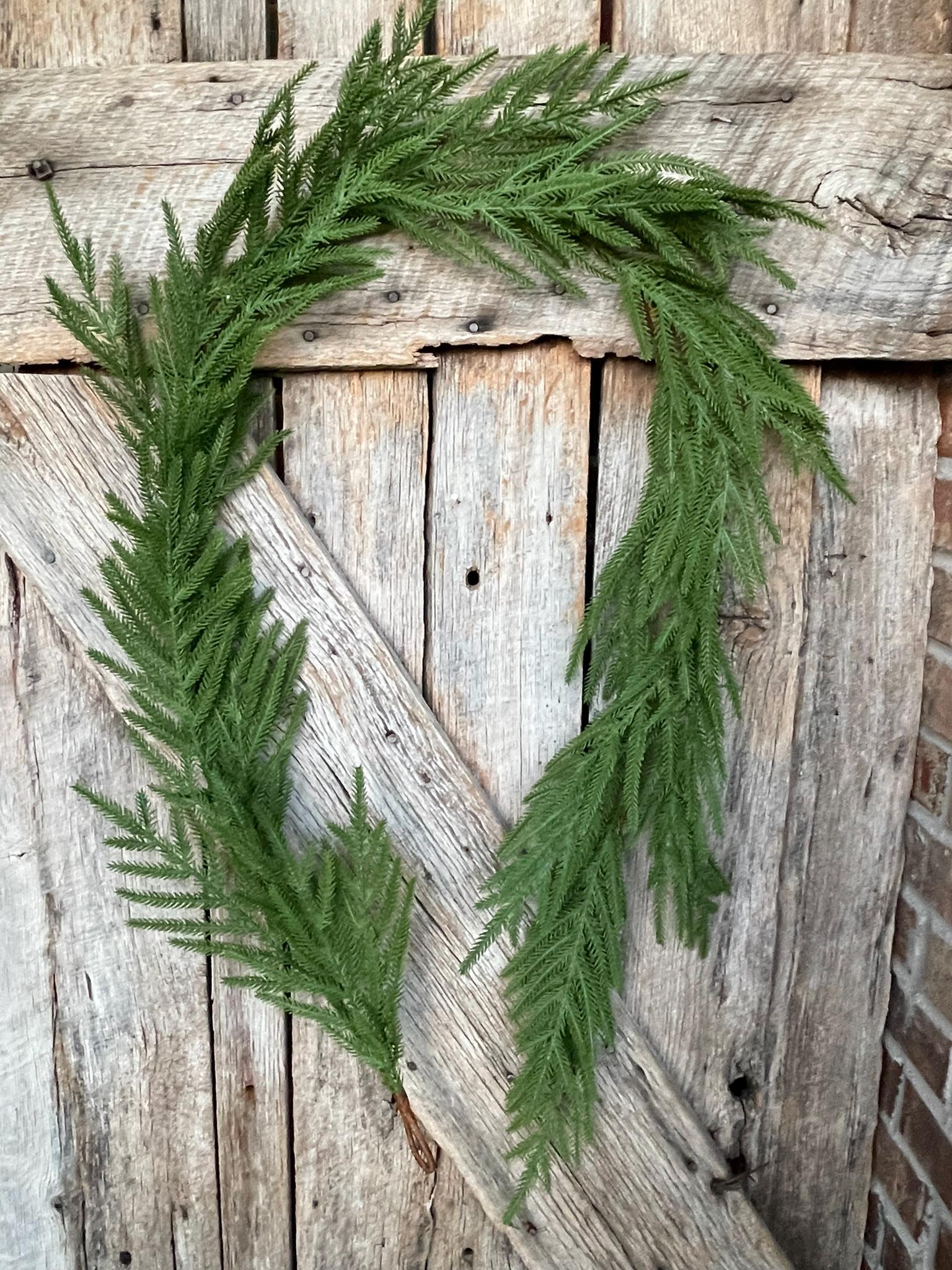 6' Norfolk Real Touch Garland, Pine Greenery, Artificial Christmas Garland, Holiday Garland, Pine Garland