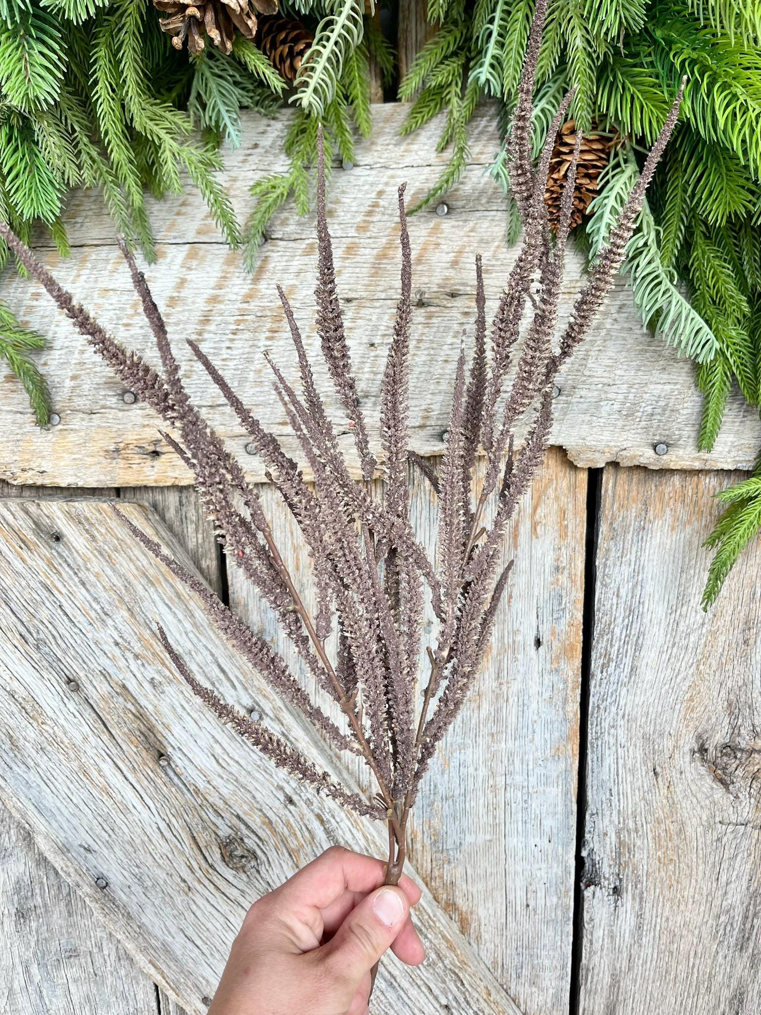 20" Brown Heather Fall Bush, Fall Greenery, Articial Greenery, Brown Heather Bush, Plastic Bush, Fall Decor