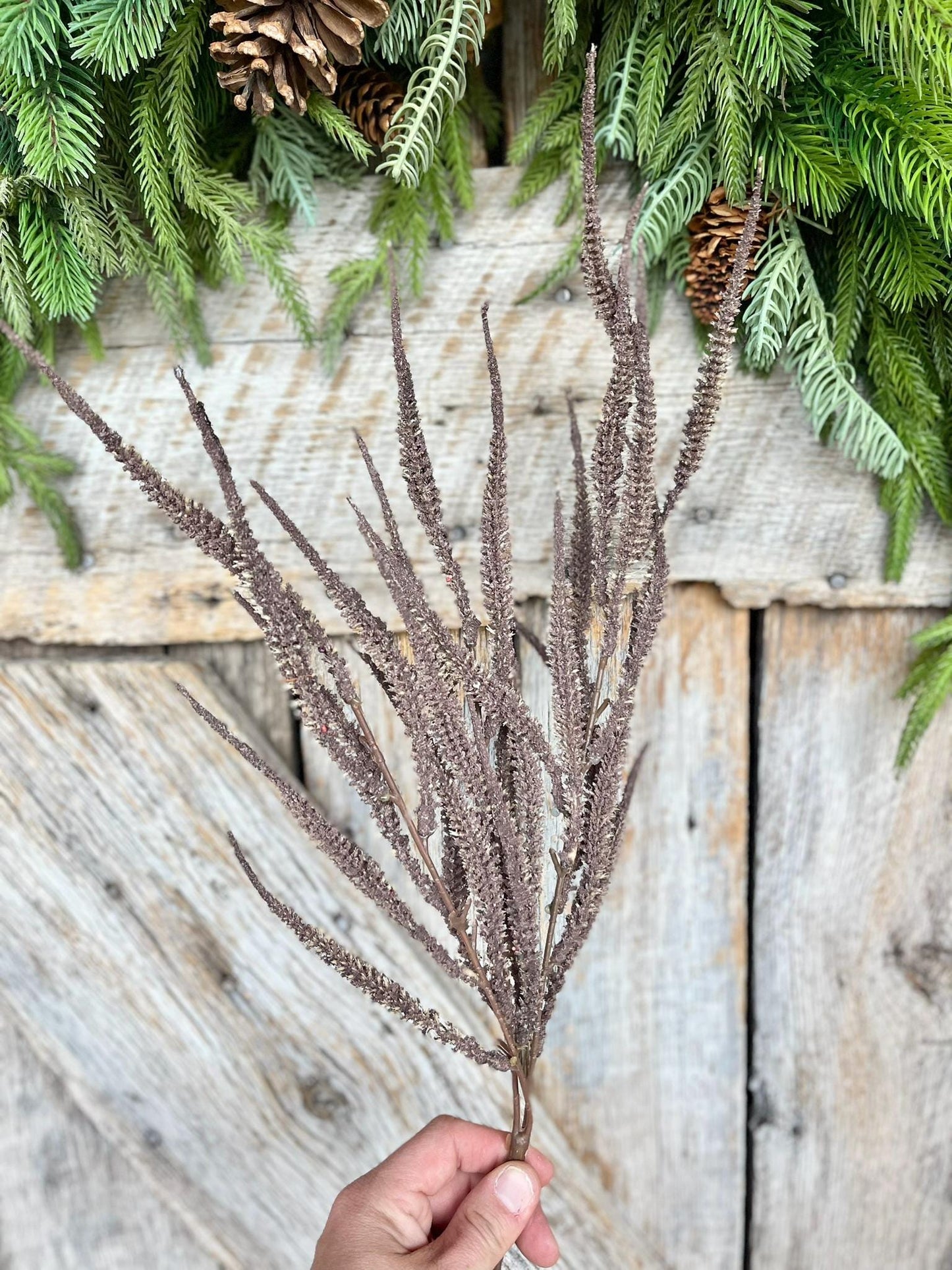 20" Brown Heather Fall Bush, Fall Greenery, Articial Greenery, Brown Heather Bush, Plastic Bush, Fall Decor