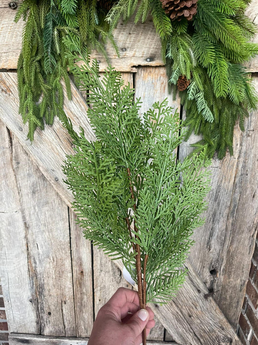 30" Cypress Pine Spray, Artificial Pine Spray, Christmas Greenery, Natural Touch Cypress Spray, Greenery, Real Touch, Pine Greenery, 84380