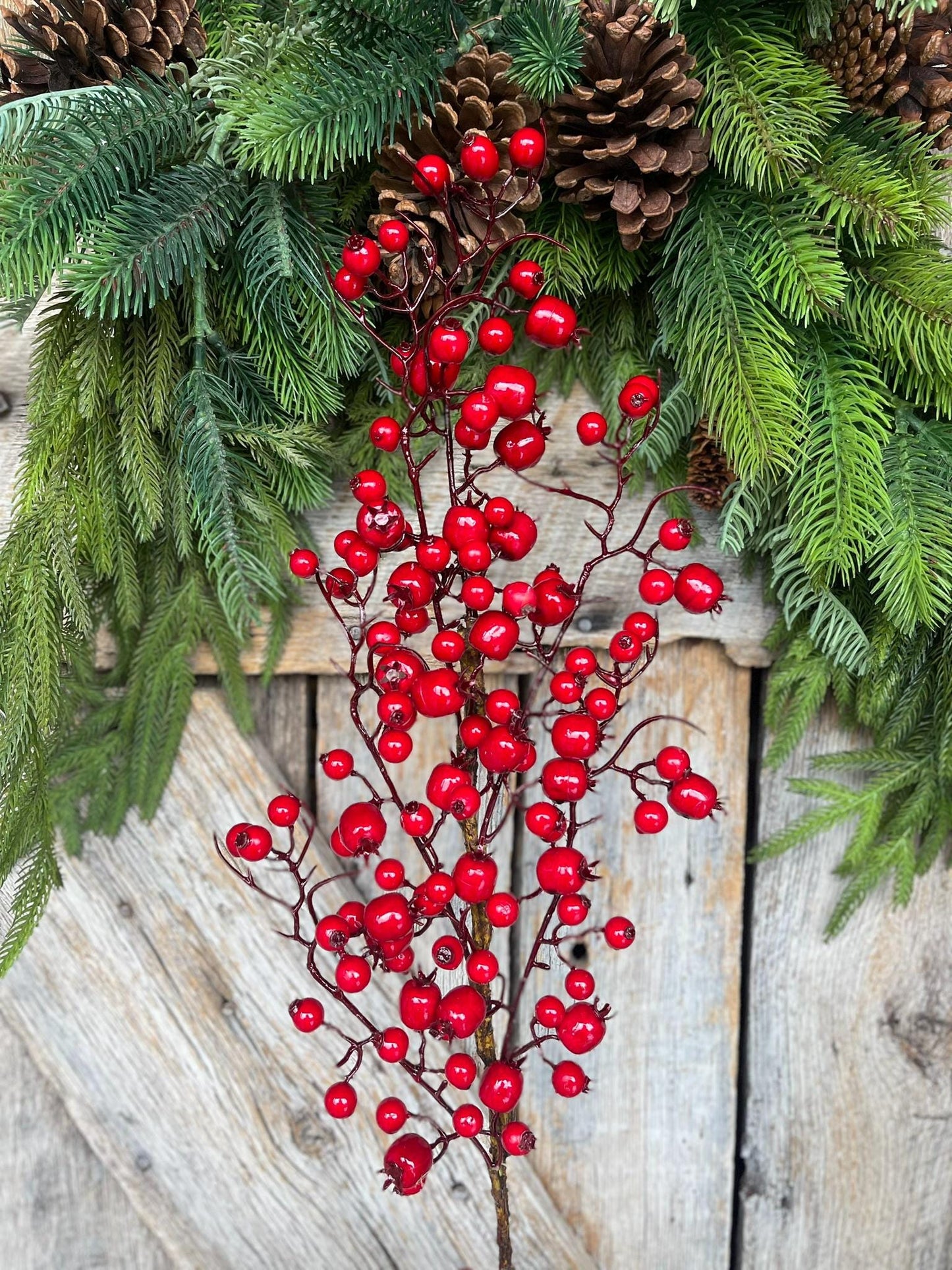 30" Red Berry Spray, Christmas Berry Spray, Christmas Berries, 84407