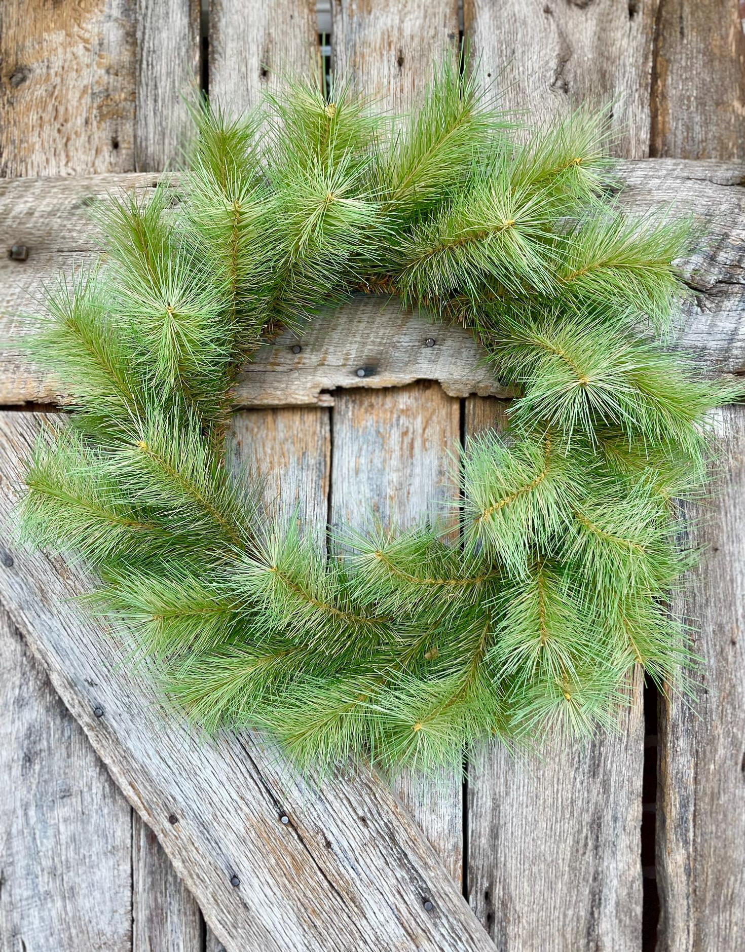 24" Thick Pine Wreath, Christmas Wreath