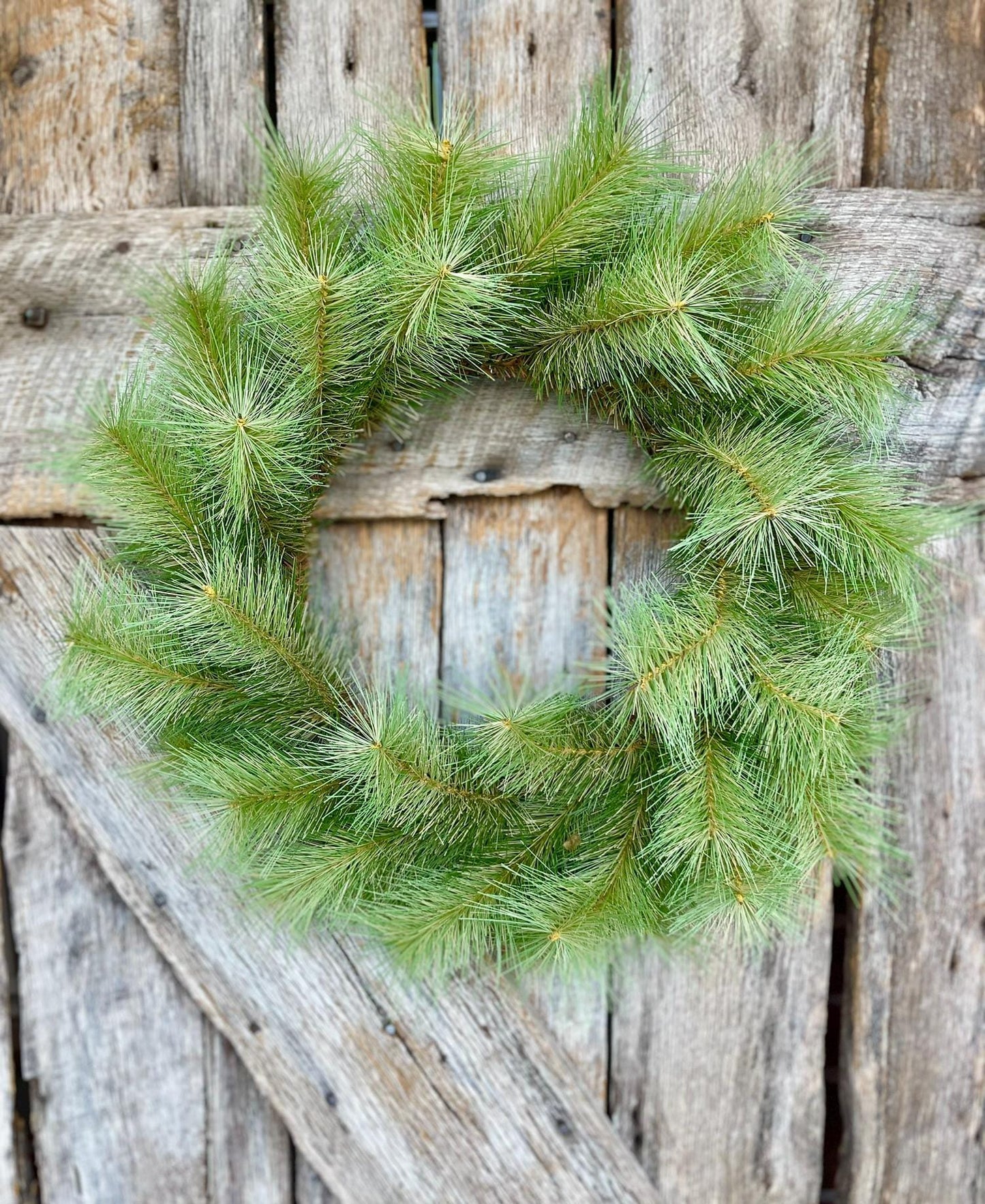 24" Thick Pine Wreath, Christmas Wreath