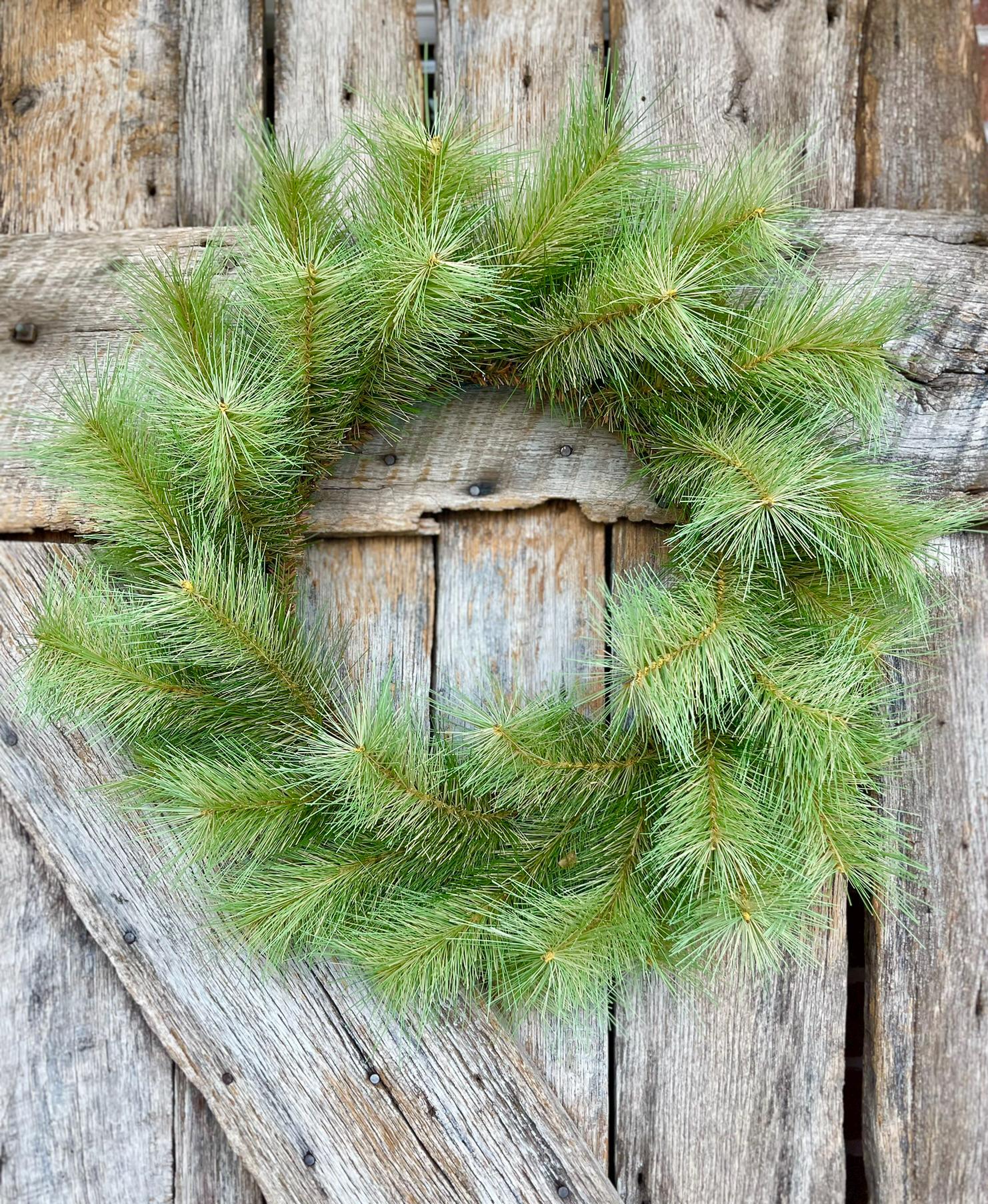 24" Thick Pine Wreath, Christmas Wreath