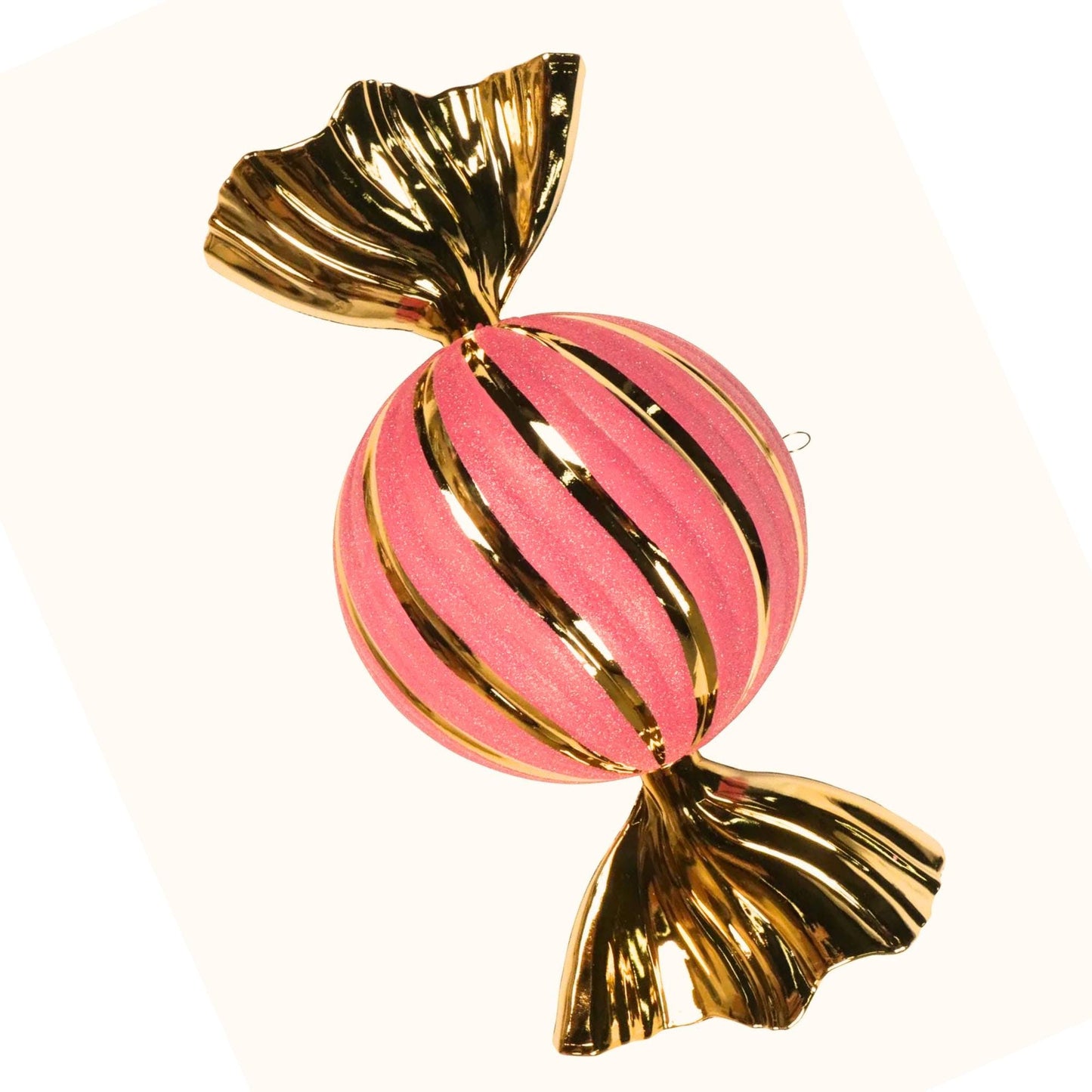 15" Pink Candy Wrapper Ornament, Farrisilk Candy Couture, Candy Theme, Christmas Ornament, Pink Candy Ornament, CX073-08