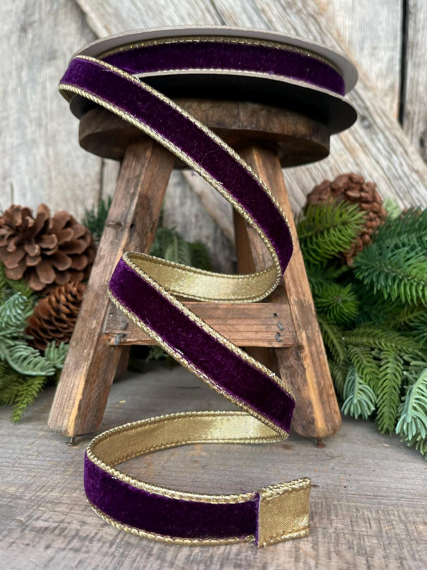 3/4" Purple Flashy Velvet, Farrisilk Ribbon