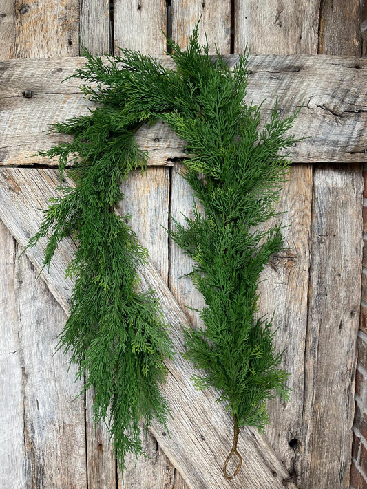 5' Cypress Pine Garland, Pine Greenery, Artificial Christmas Garland, Holiday Garland, Pine Garland, Christmas Garland, Fireplace, 64641