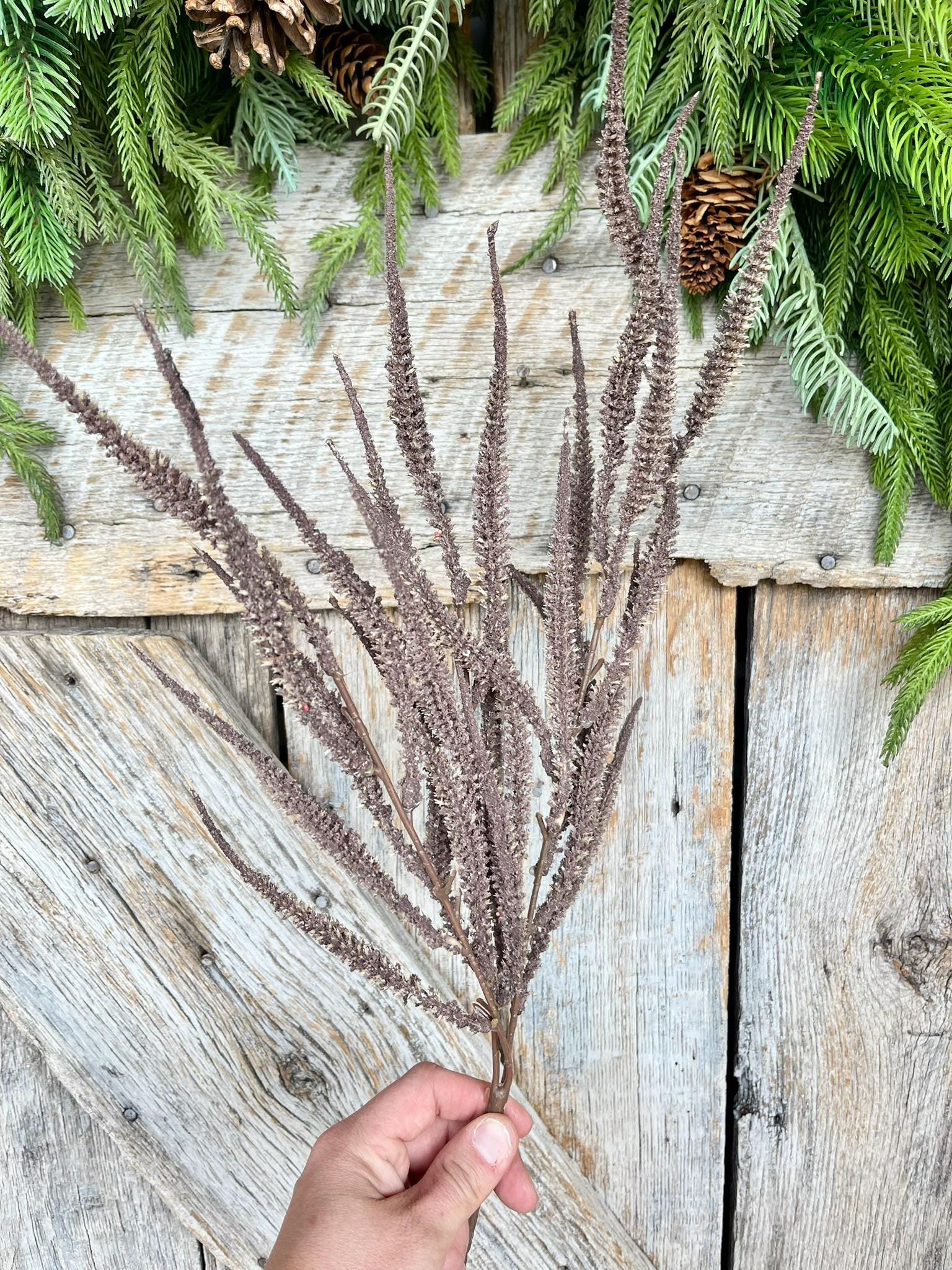 20" Brown Heather Fall Bush, Fall Greenery, Articial Greenery, Brown Heather Bush, Plastic Bush, Fall Decor