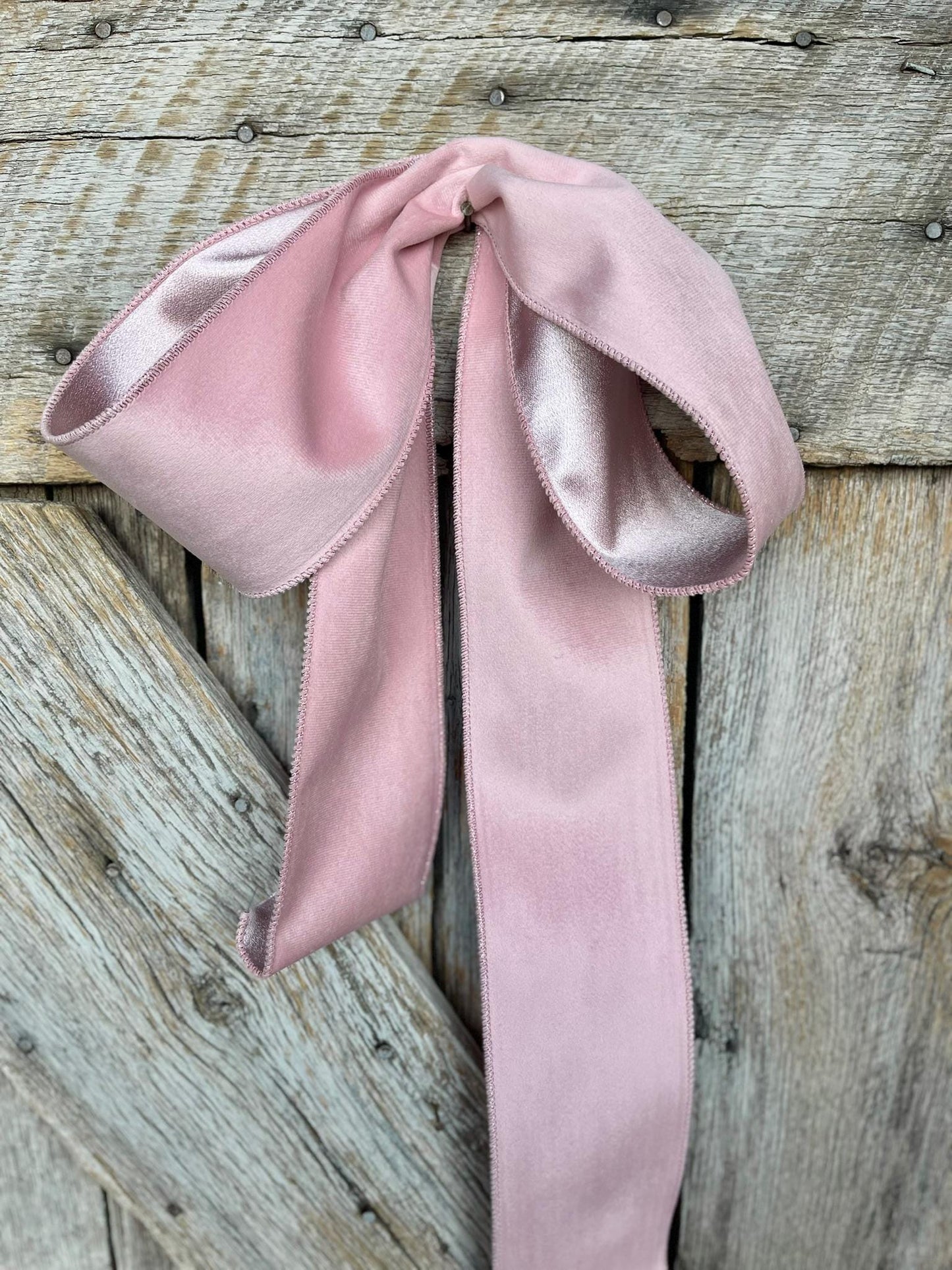 4" Pink Velvet Ribbon, Christmas Tree Pink Velvet ribbon, Velvet ribbon, Christmas Ribbon, Ribbon, pink ribbon, Velvet ribbon, Pinkmas