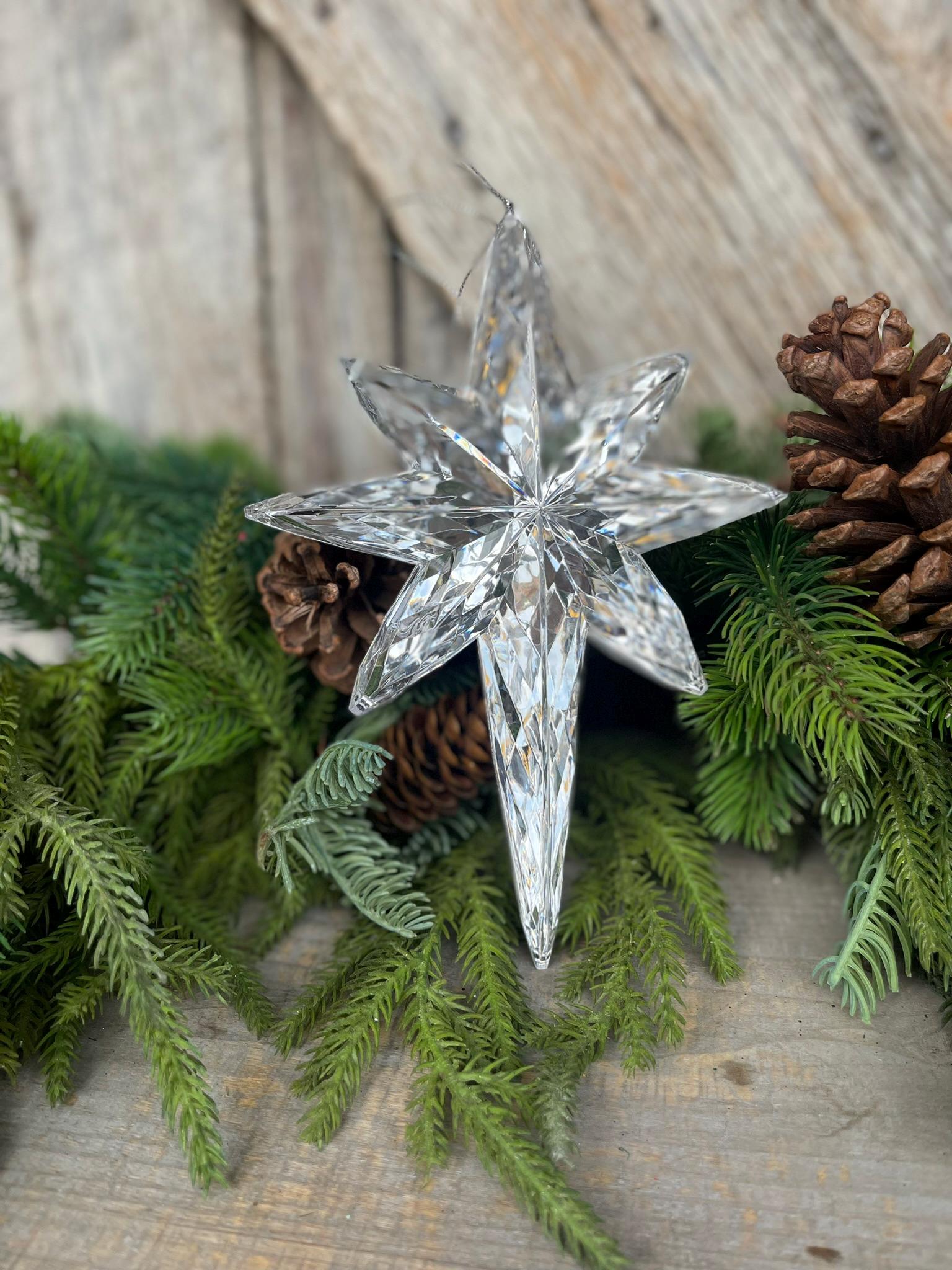 8" Silver Star Ornament, Bethleham Jewel Oranament, Star Ornament, Christmas Star Ornament, Christmas Ornament, Silver Star, Bethleham Star