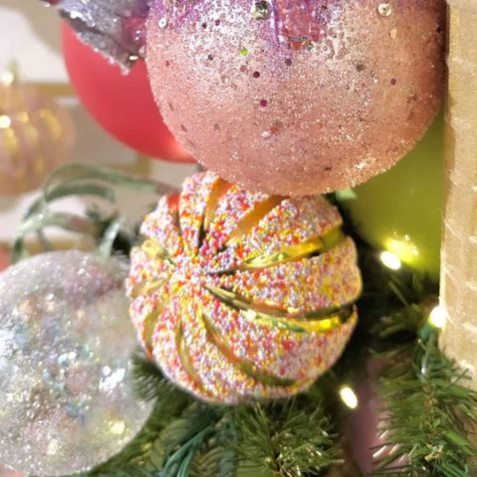 6" Swirled Sprinkles Ornament, Farrisilk Candy Couture, Candy Theme, Christmas Ornament, Sprinkles Ornament, CX077-50