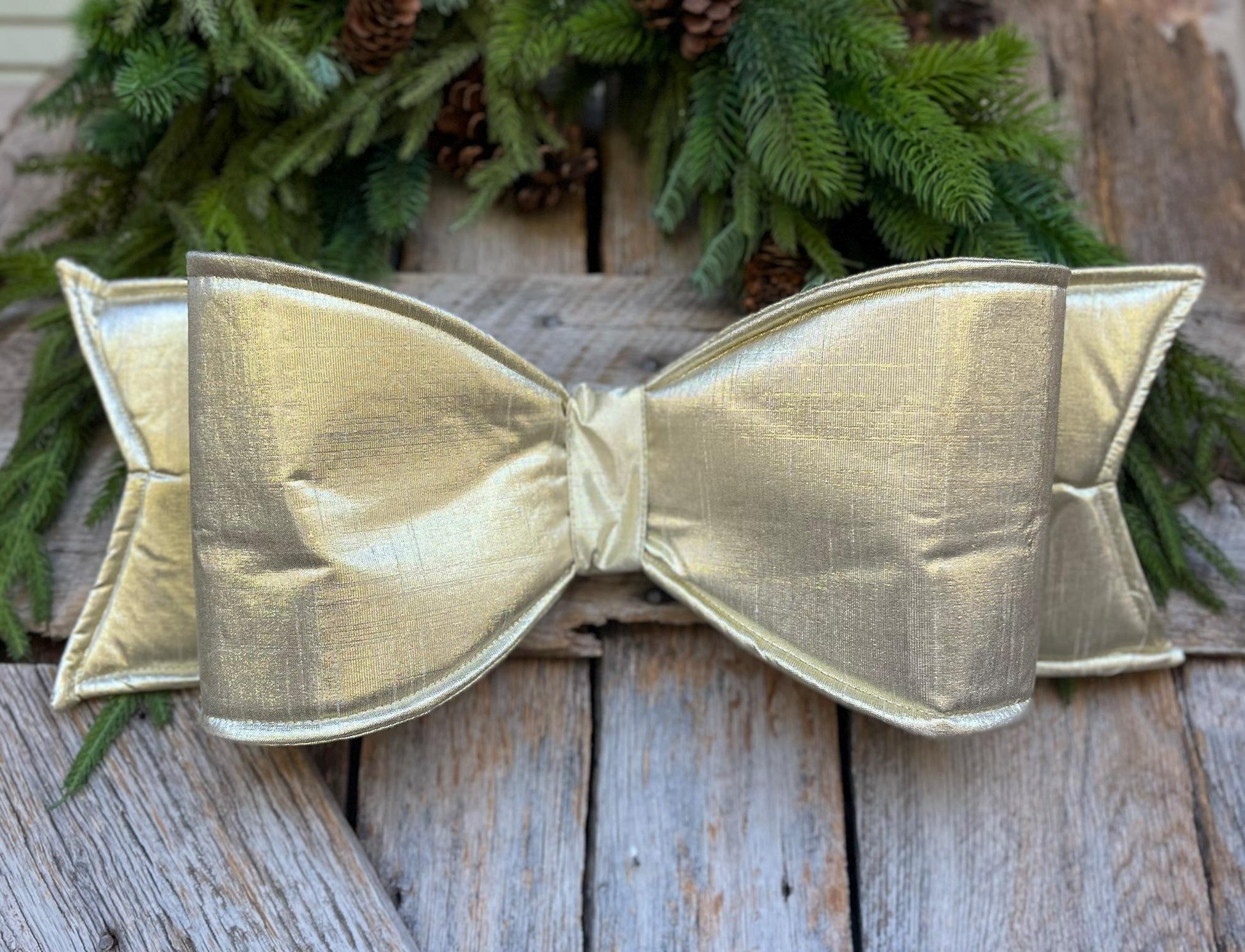 22" Gold Metallic Bow, Oversized Bow