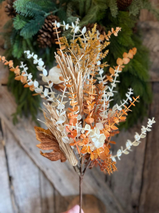 33" Fall Greenery Bush, Fall bush, gold autumn greenery, wreath supply, Fall Floral Bush, Fall Florals, Fall Filler, 84500