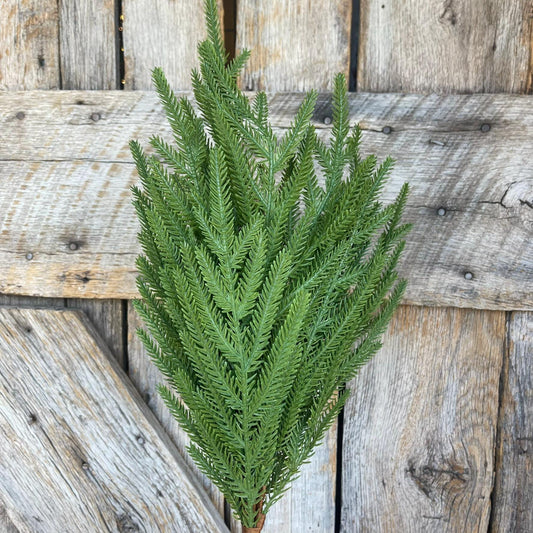 21" Norfolk Pine Spray, Real Touch Norfold Pine, Artificial Pine Spray, Christmas Greenery, Pine Spray, Artificial Greenery, 84361