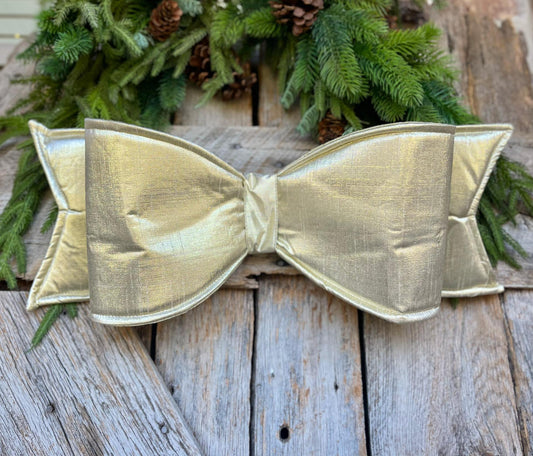 22" Gold Metallic Bow, Oversized Bow