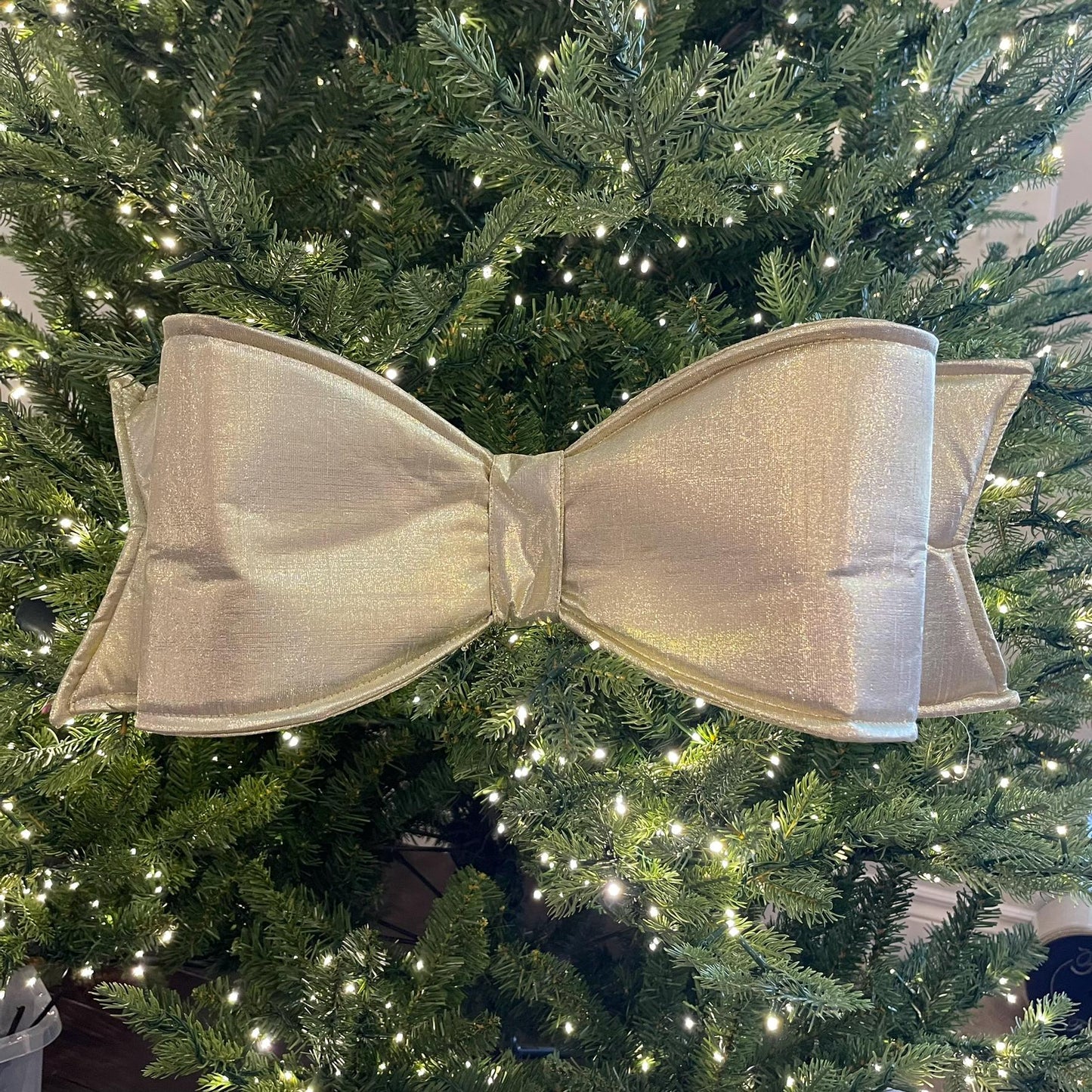 22" Gold Metallic Bow, Oversized Bow