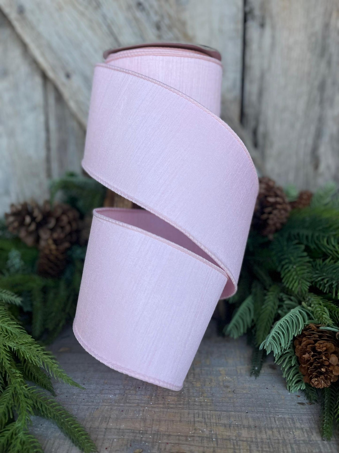 4” Rose Pink Dupion Ribbon, Farrisilk ribbon