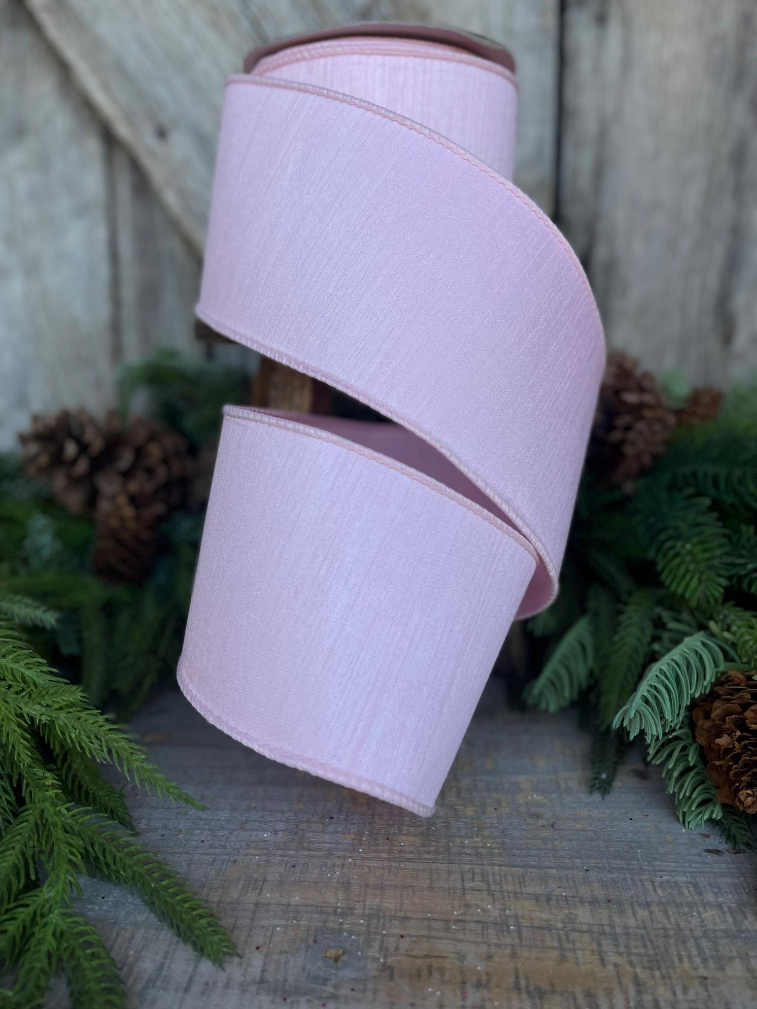 4” Rose Pink Dupion Ribbon, Farrisilk ribbon