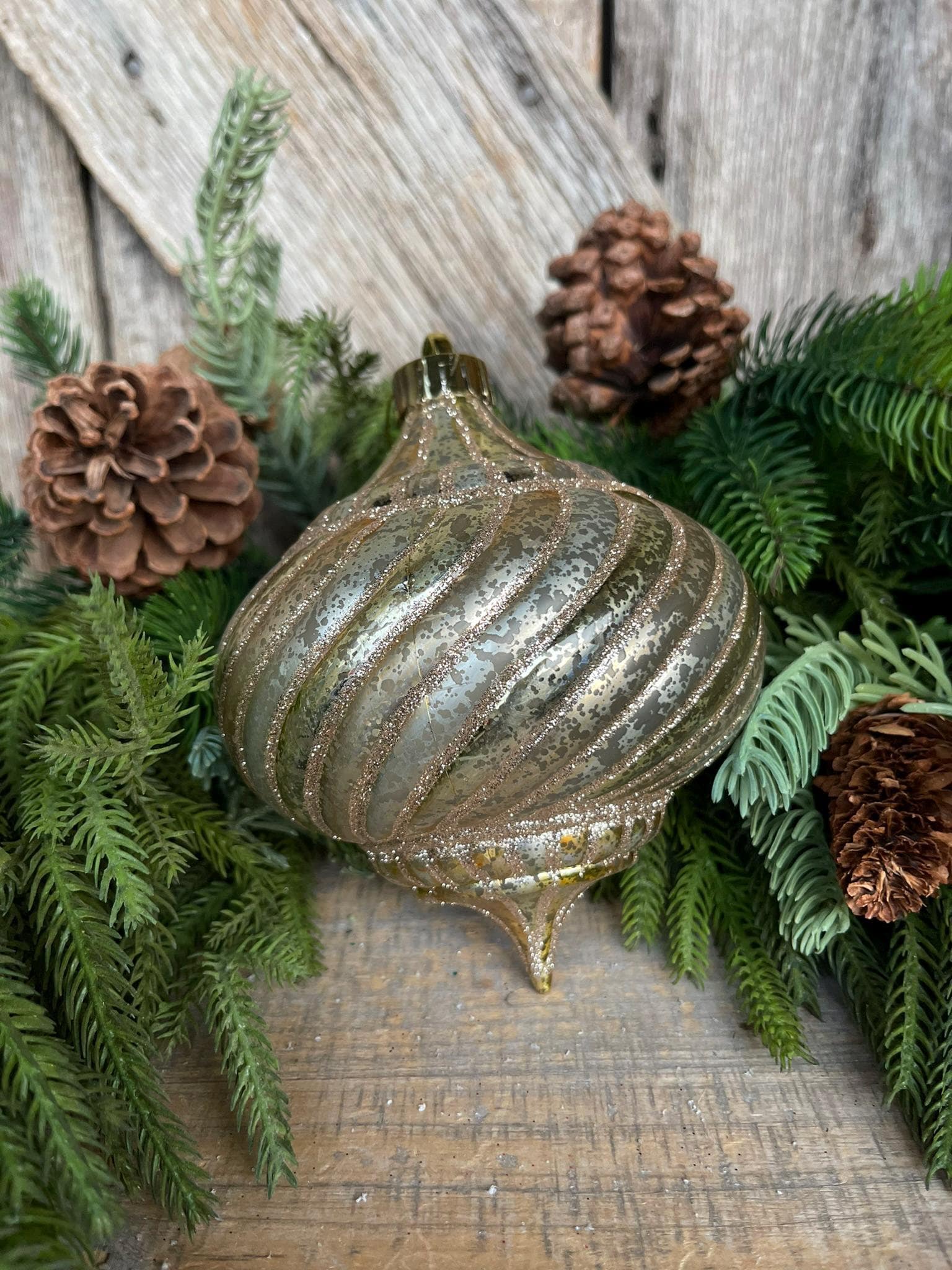 5" Gold Shatterproof Ornament, Gold Antique Ornaments