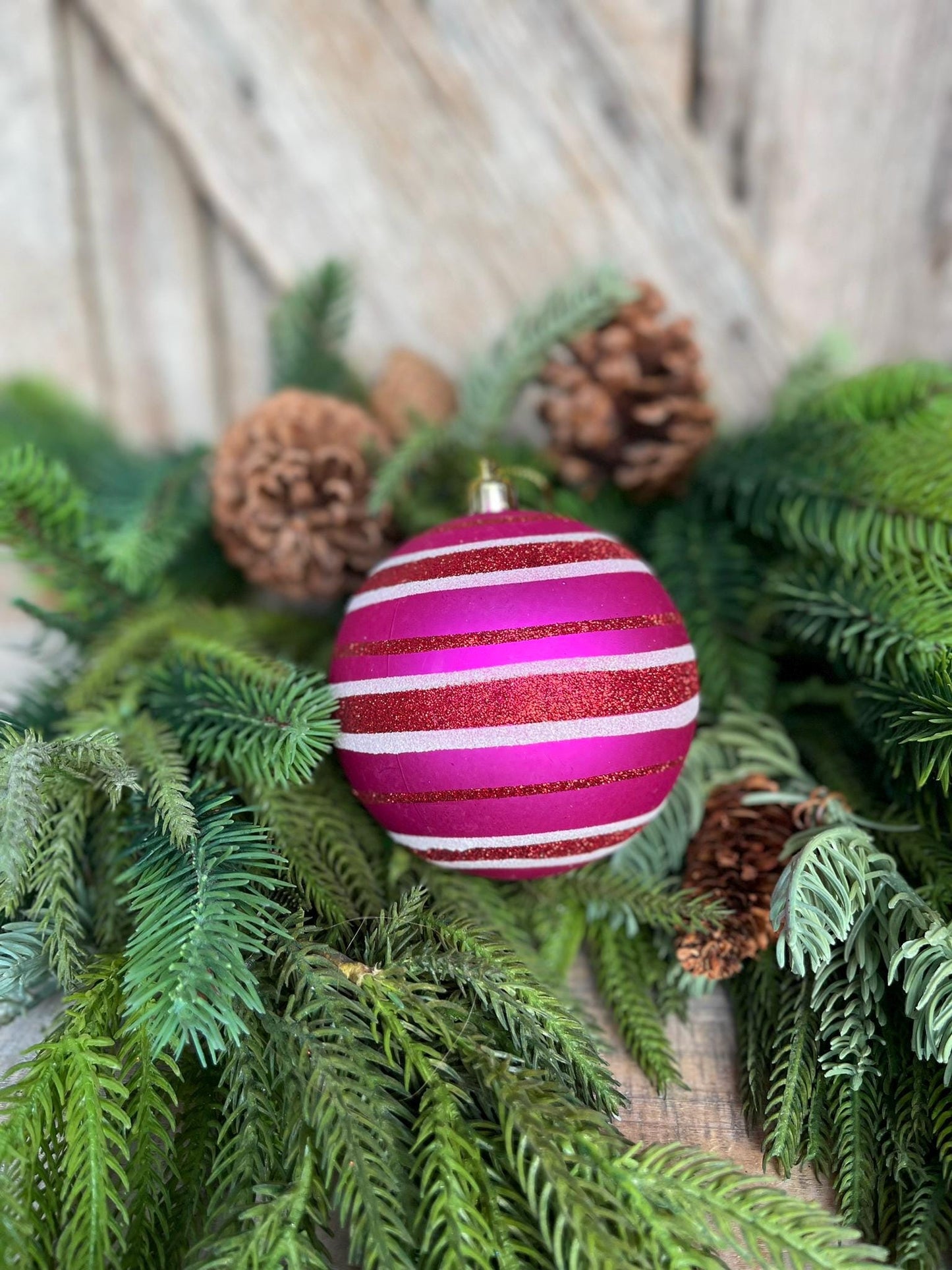 4" Hot Pink Ornament, Hot Pink Ball