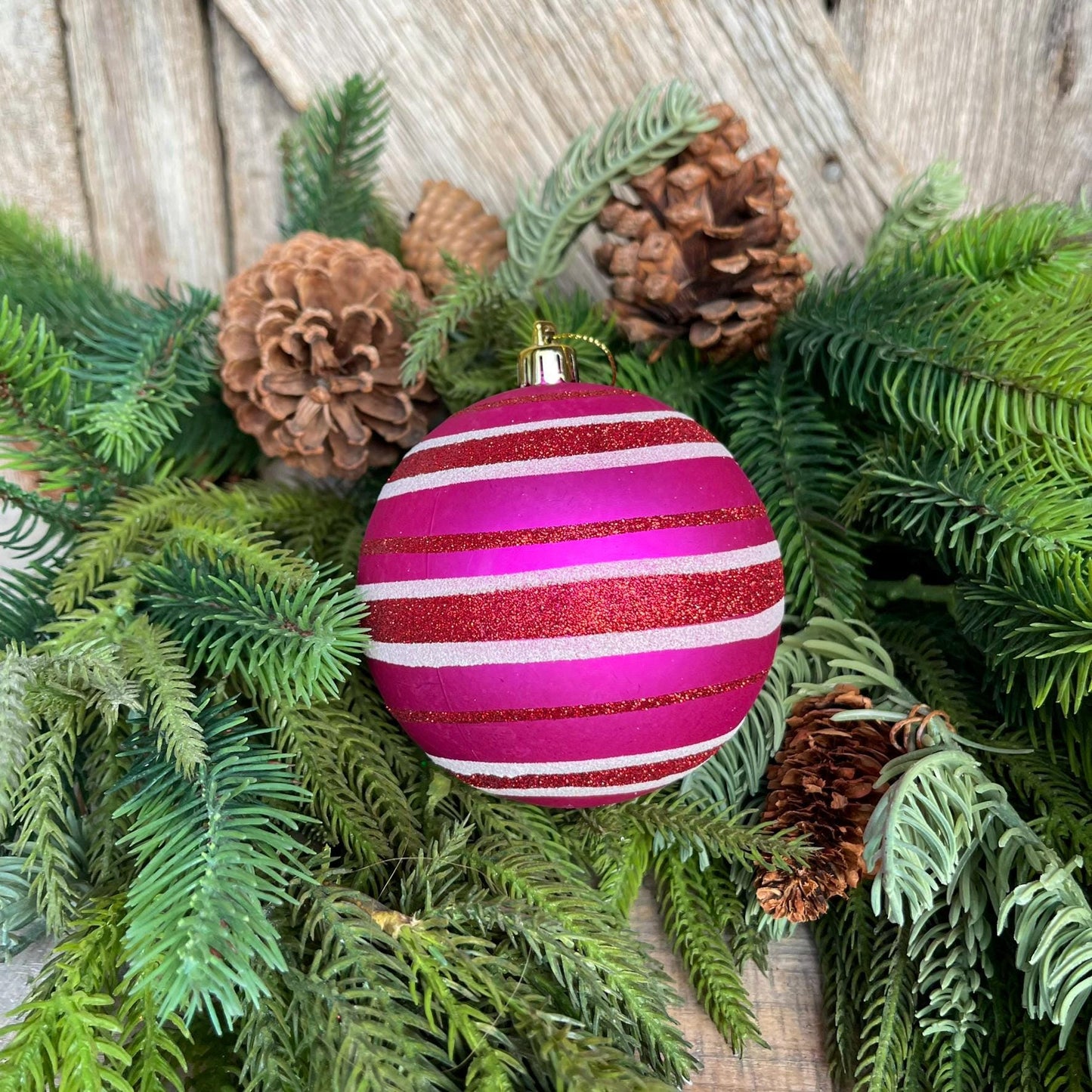 4" Hot Pink Ornament, Hot Pink Ball