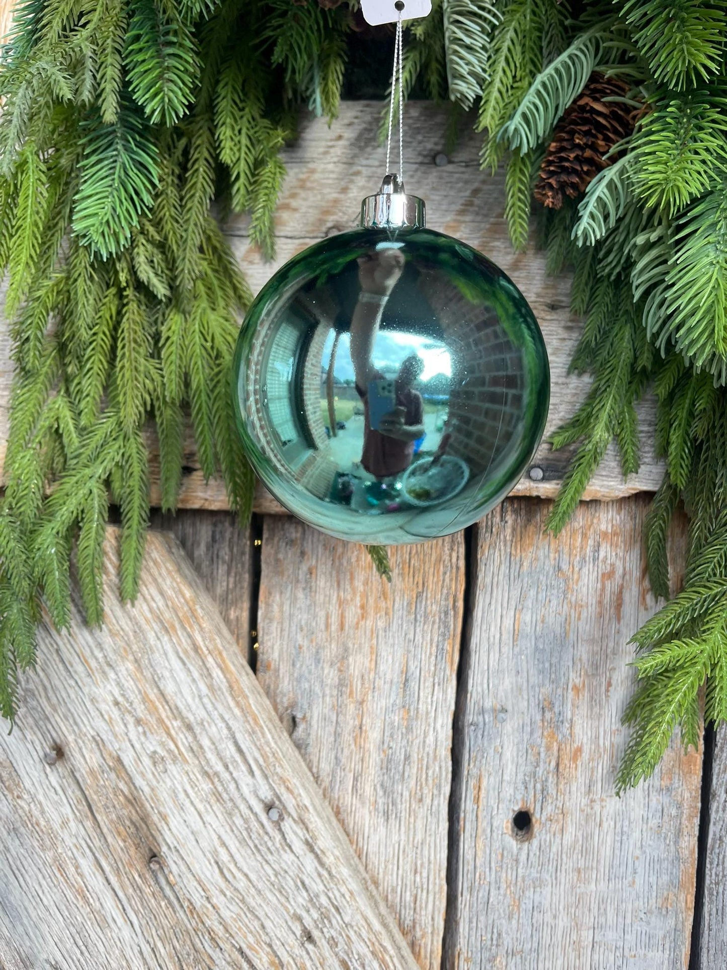 5" Turquoise Ball Ornament, Teal Ornaments