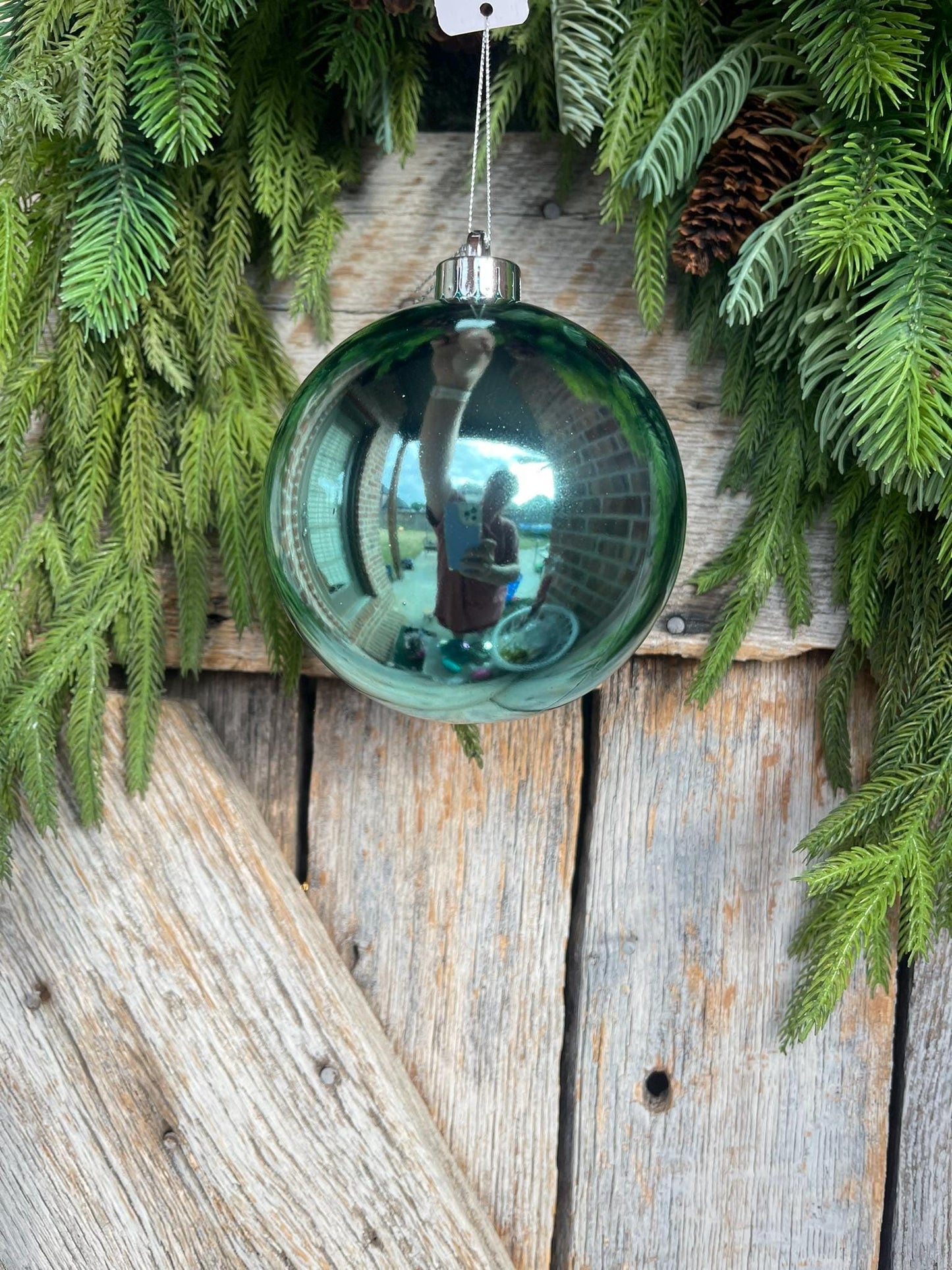 5" Turquoise Ball Ornament, Teal Ornaments