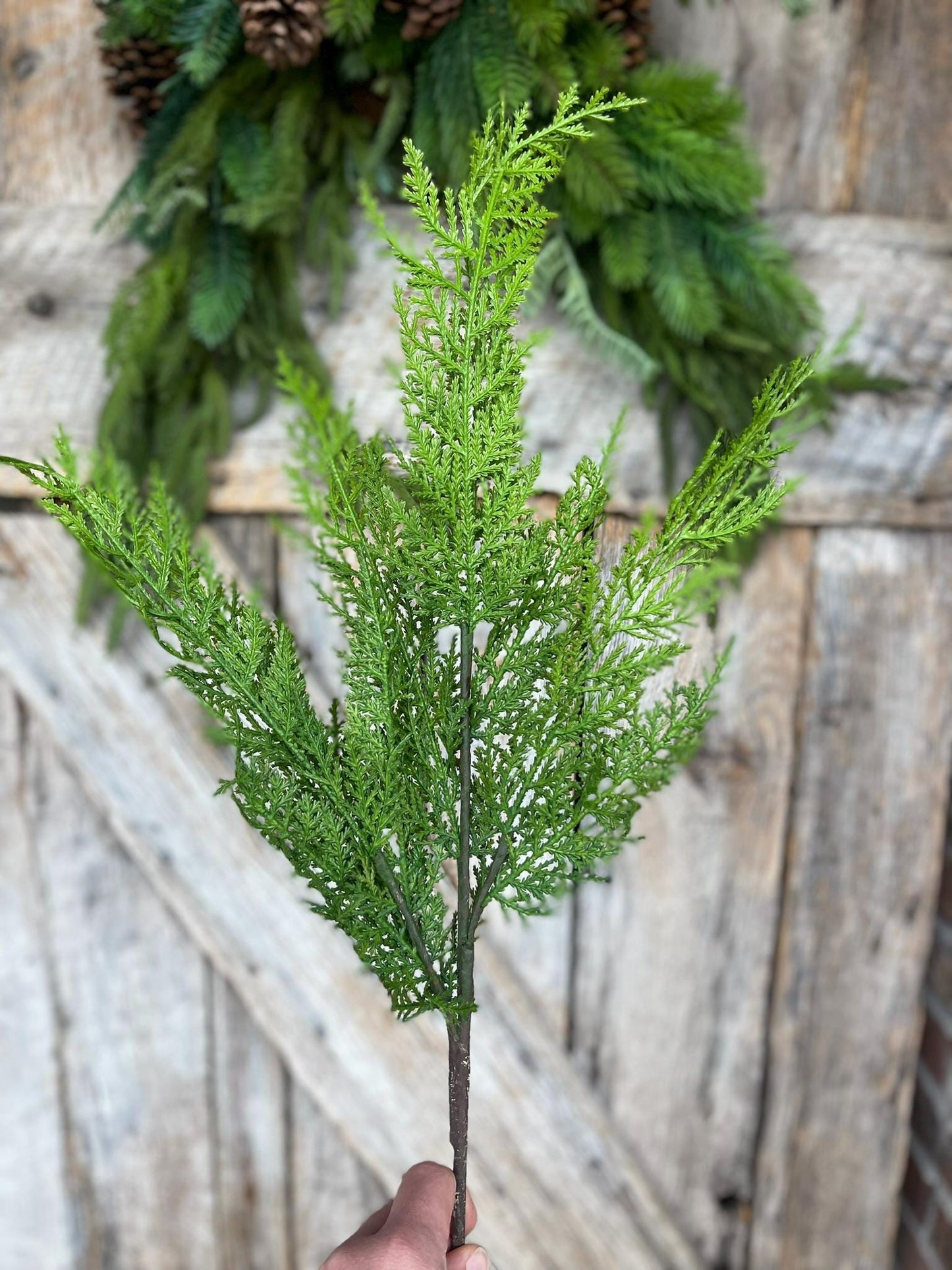 24" Cedar Spray, Christmas Cedar Spray, Christmas Greenery spray