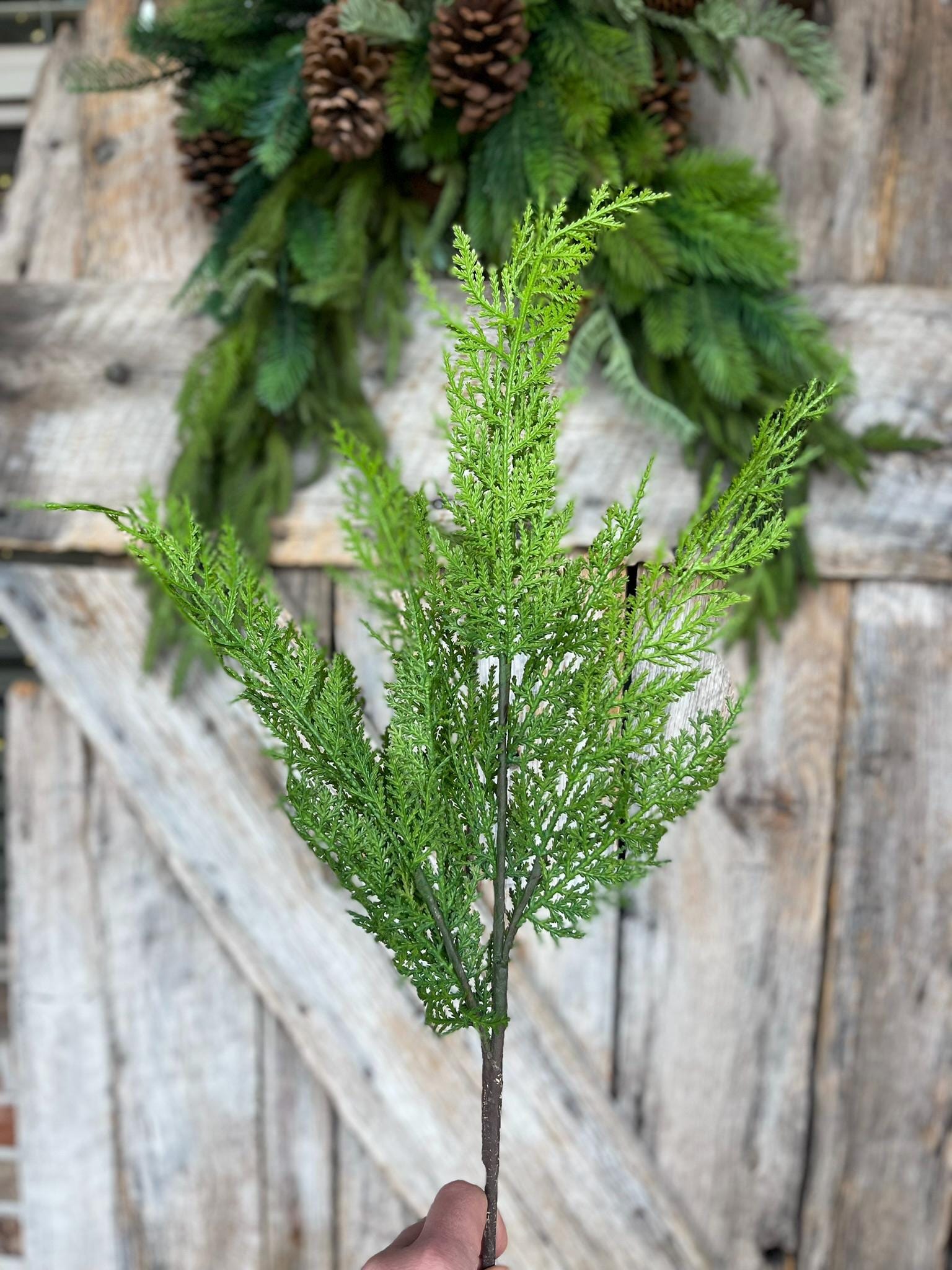 24" Cedar Spray, Christmas Cedar Spray, Christmas Greenery spray