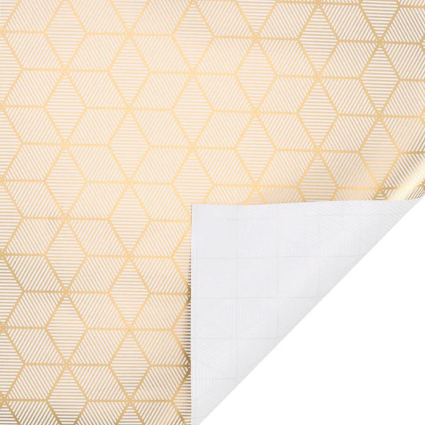 30" x 10' White Gold Geometric Wrapping Paper, White and Gold Wrapping Paper, Christmas Wrapping Paper, Wedding Wrapping Paper