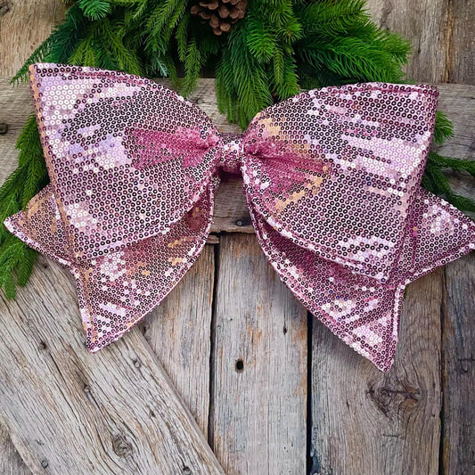 24" Pink Sequin Bow, Farrisilk Bow