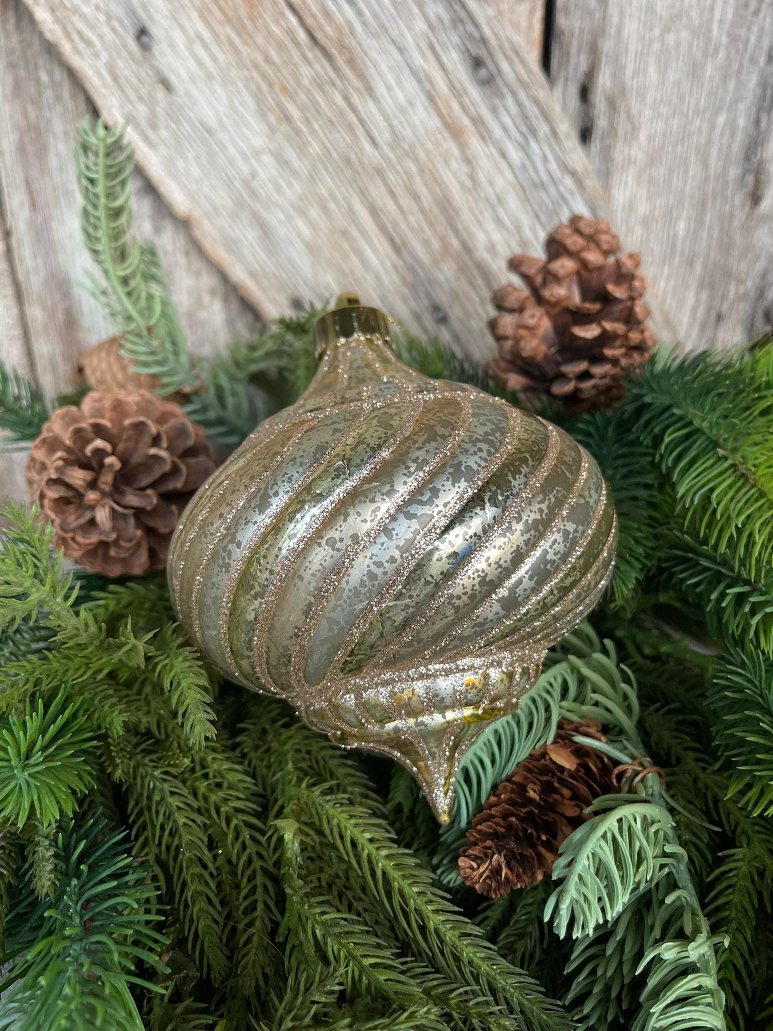 5" Gold Shatterproof Ornament, Gold Antique Ornaments